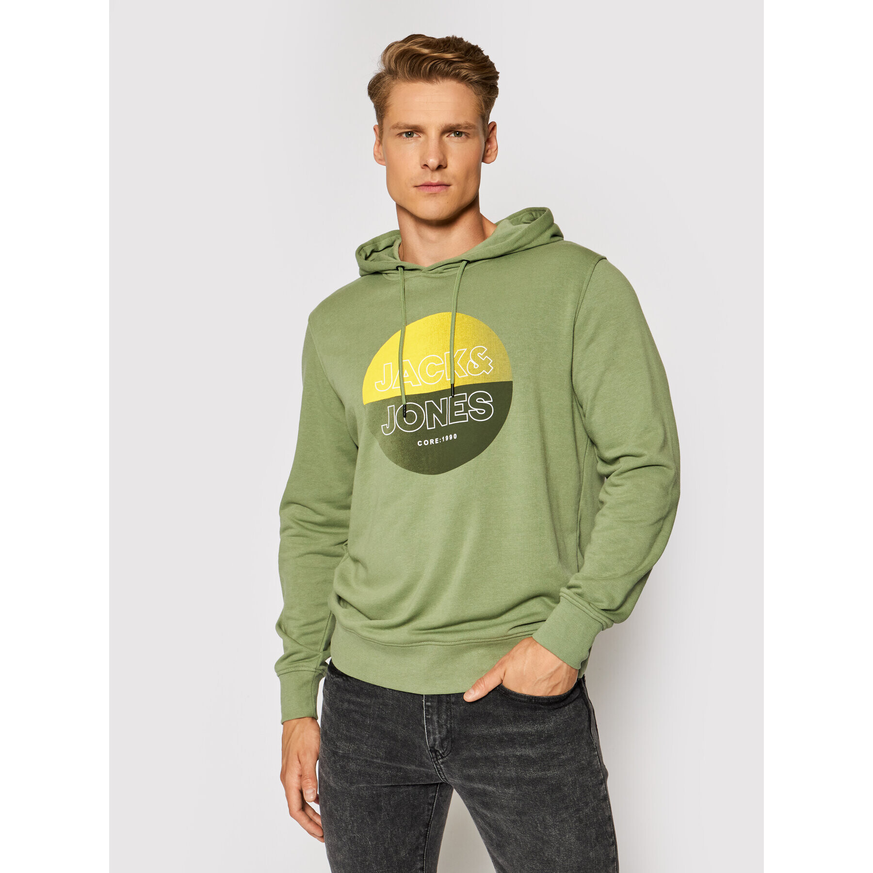 Jack&Jones Bluză Fading 12191999 Verde Regular Fit - Pled.ro