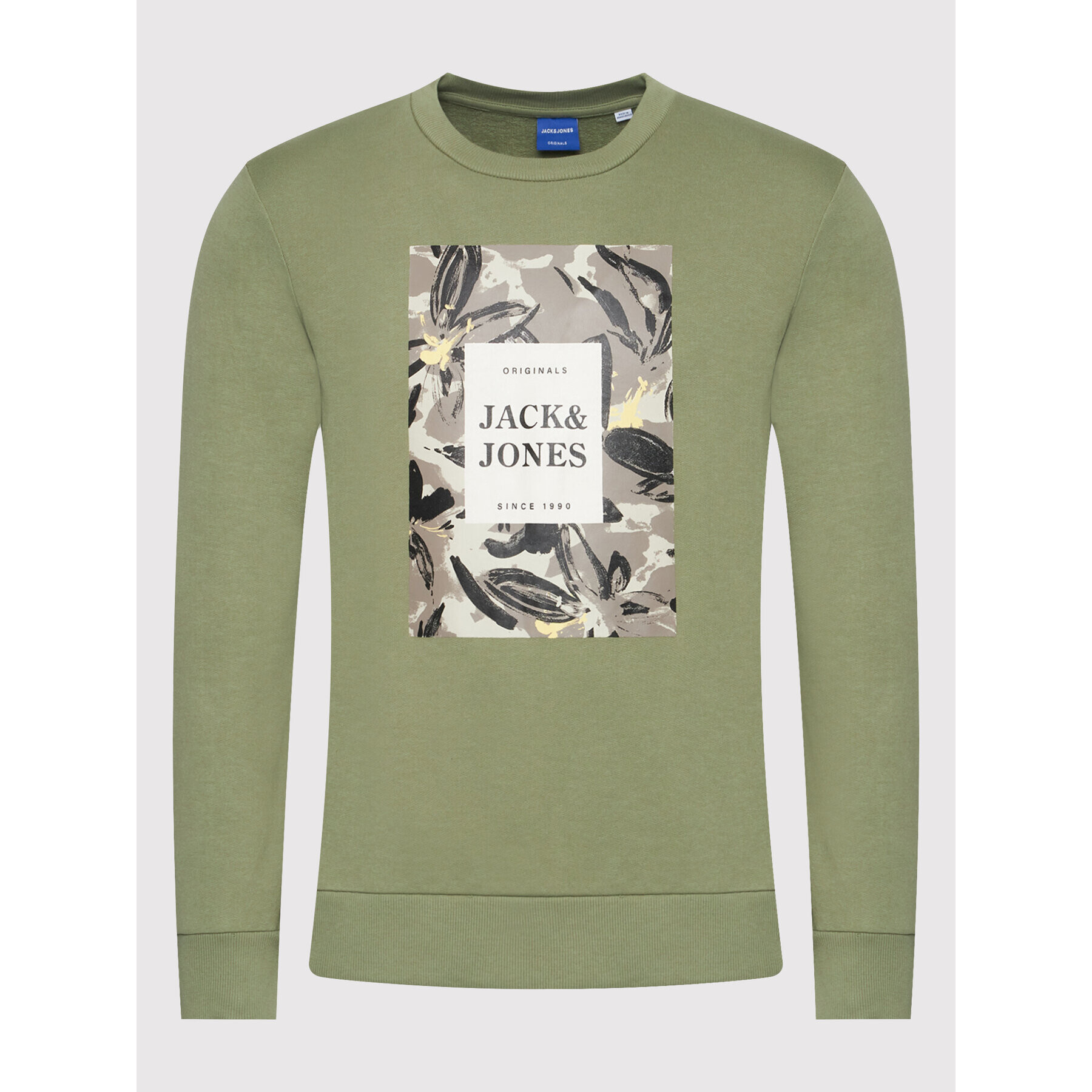 Jack&Jones Bluză Flower 12205655 Verde Regular Fit - Pled.ro