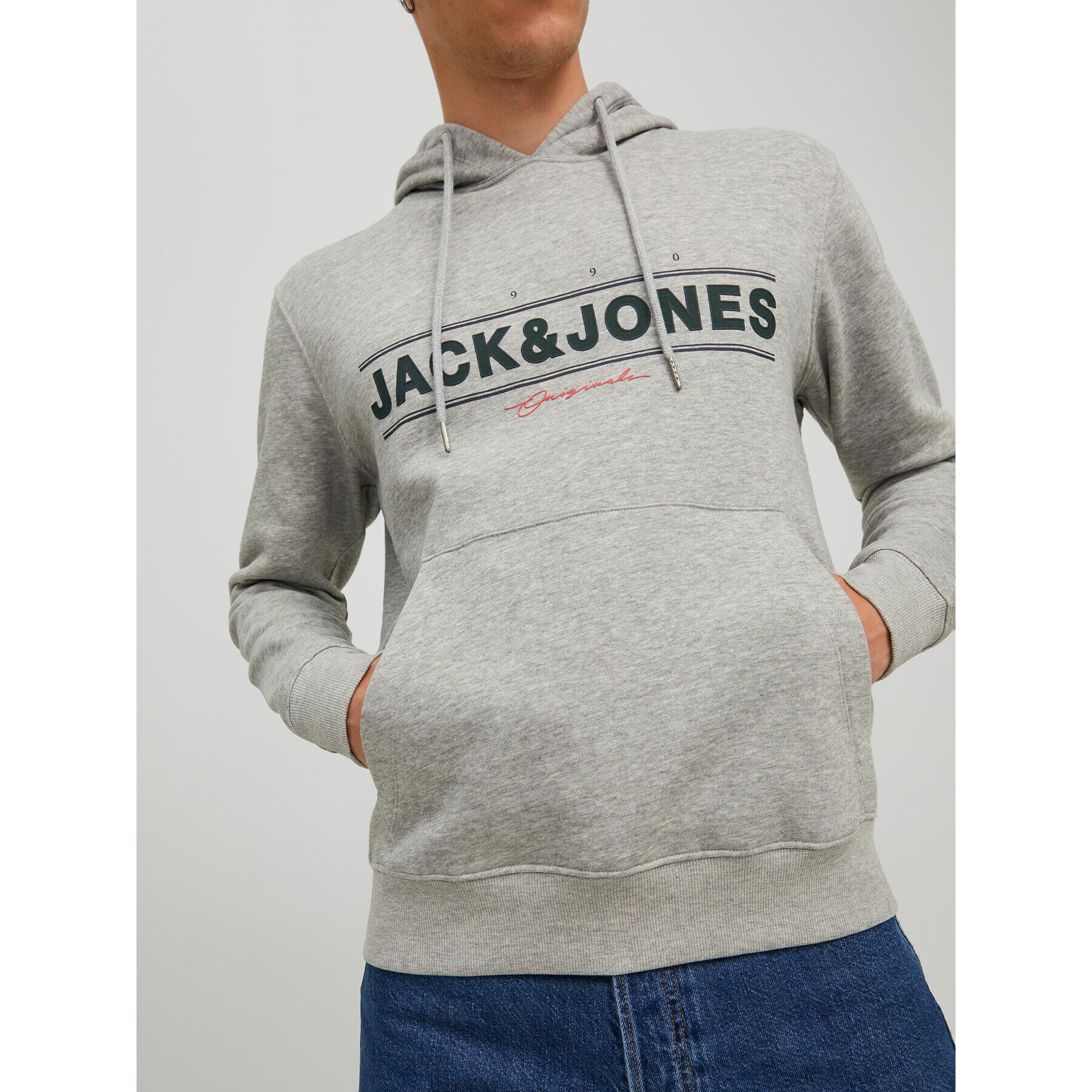 Jack&Jones Bluză Friday 12220537 Gri Regular Fit - Pled.ro