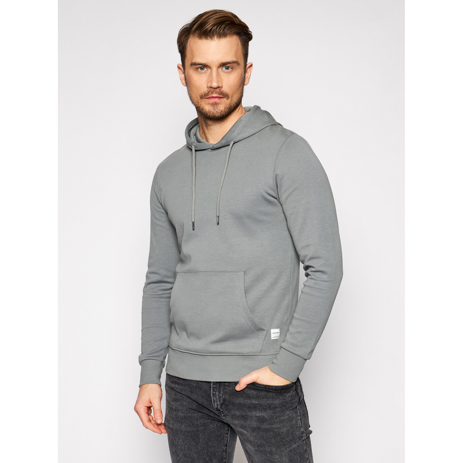 Jack&Jones Bluză Basic 12182537 Gri Regular Fit - Pled.ro