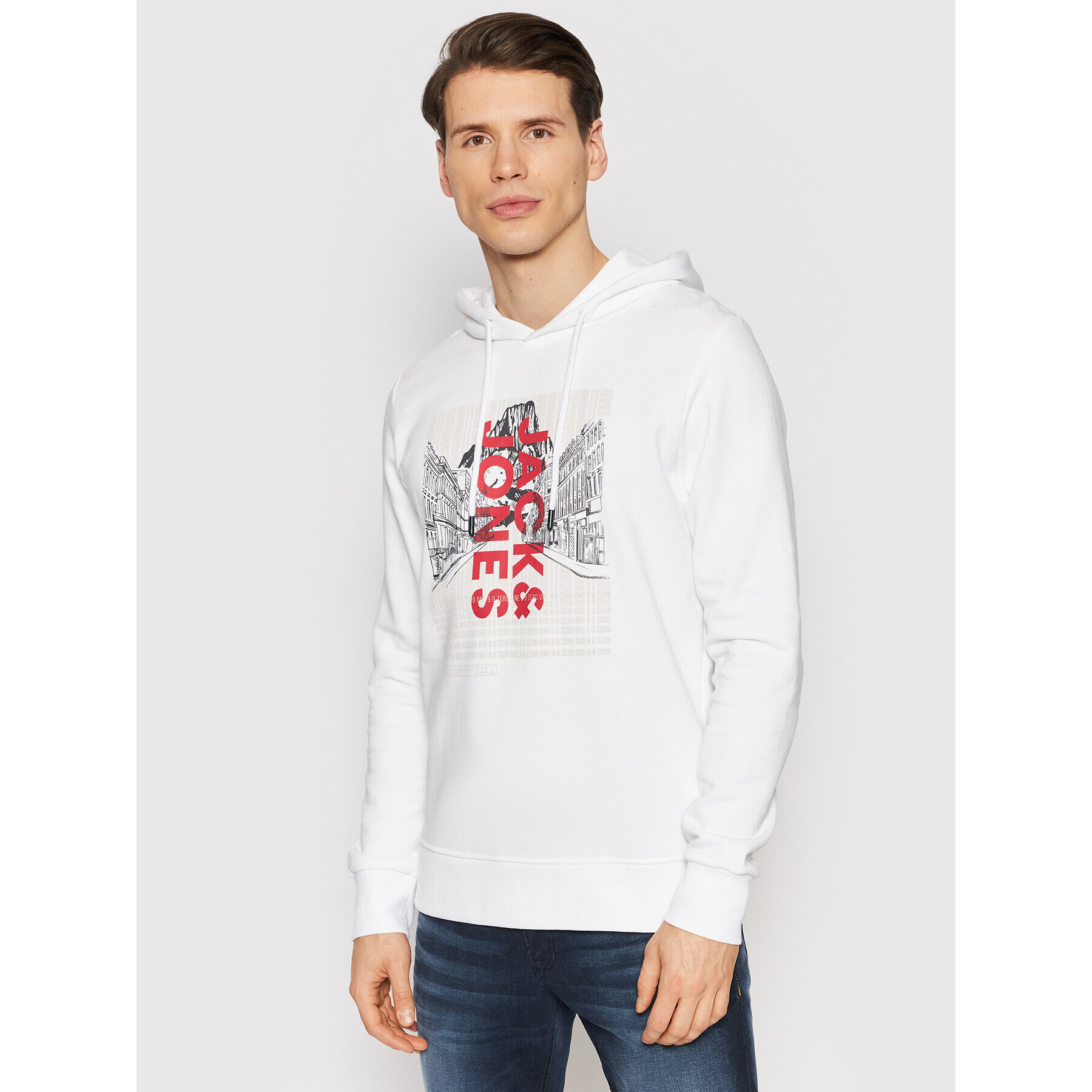 Jack&Jones Bluză Kalf 12202138 Alb Regular Fit - Pled.ro