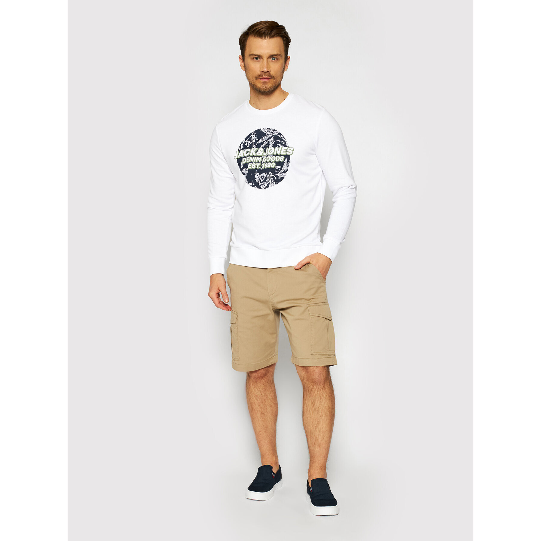 Jack&Jones Bluză Lefo 12185696 Alb Regular Fit - Pled.ro