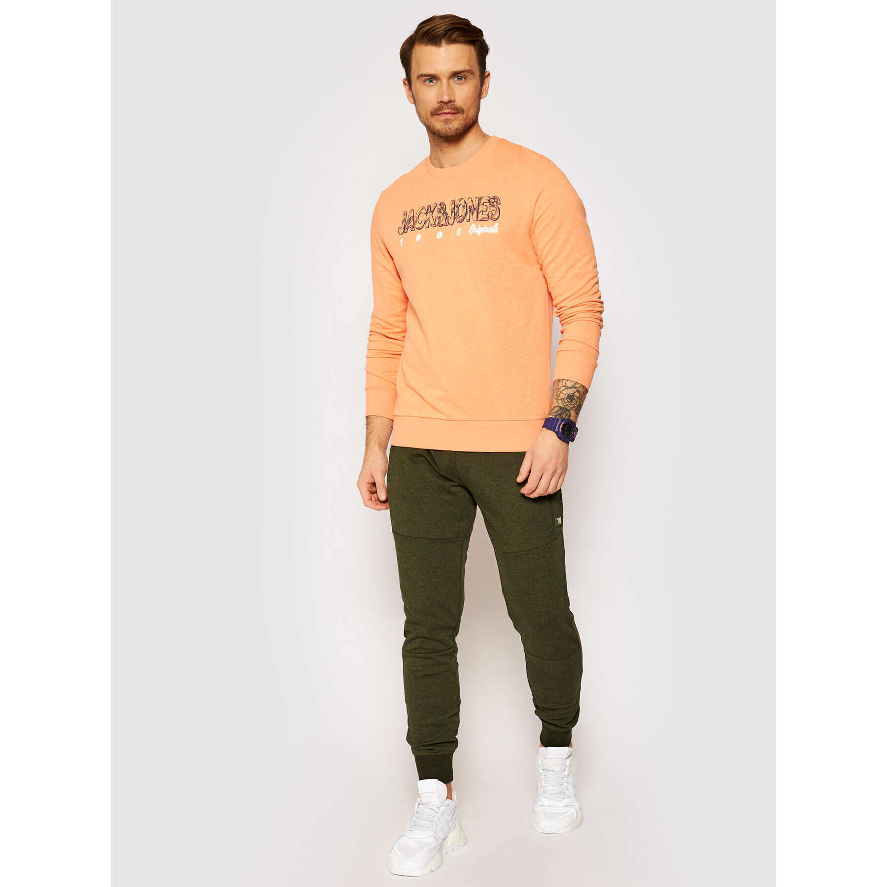 Jack&Jones Bluză Lefo 12185696 Portocaliu Regular Fit - Pled.ro