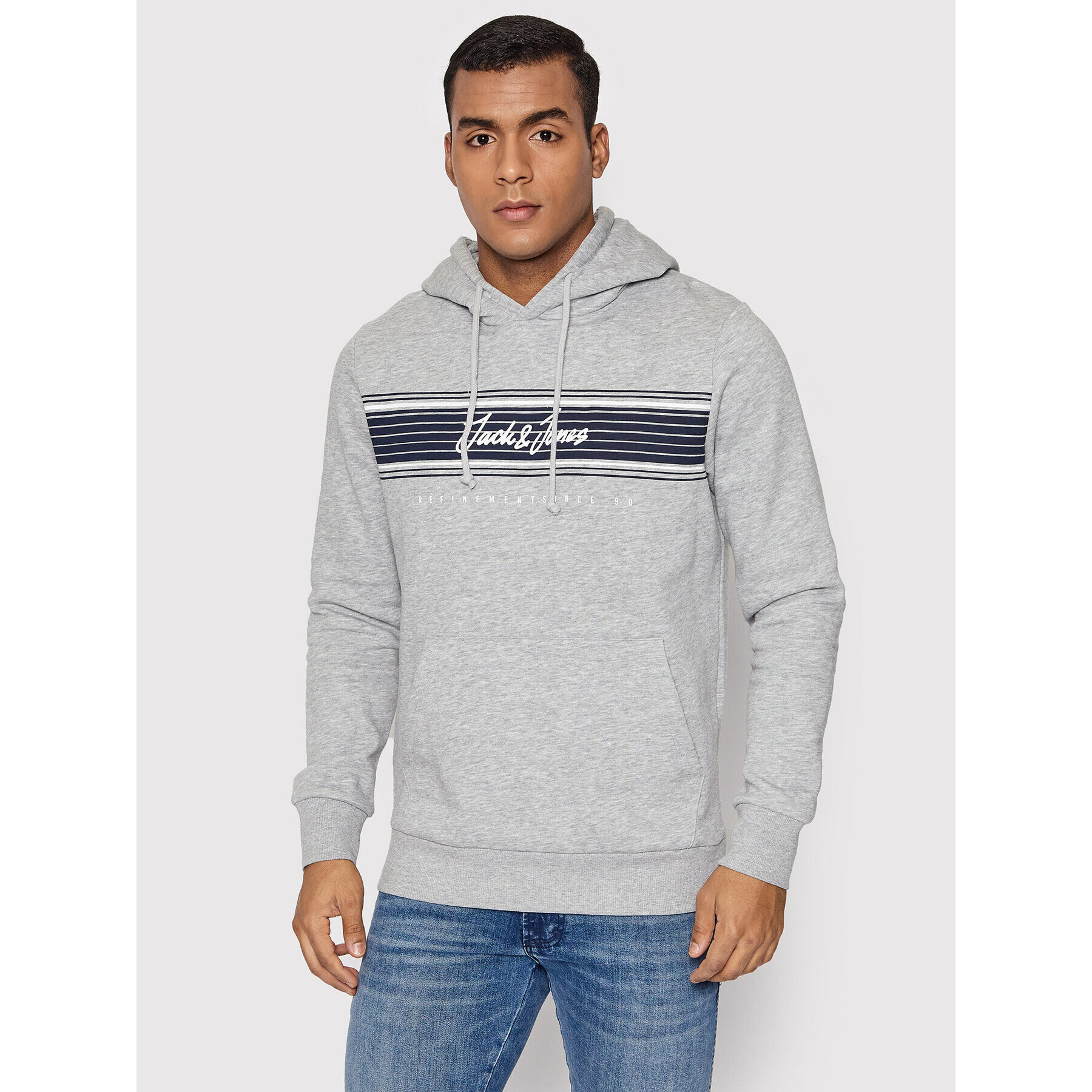 Jack&Jones Bluză Leo 12200768 Gri Regular Fit - Pled.ro