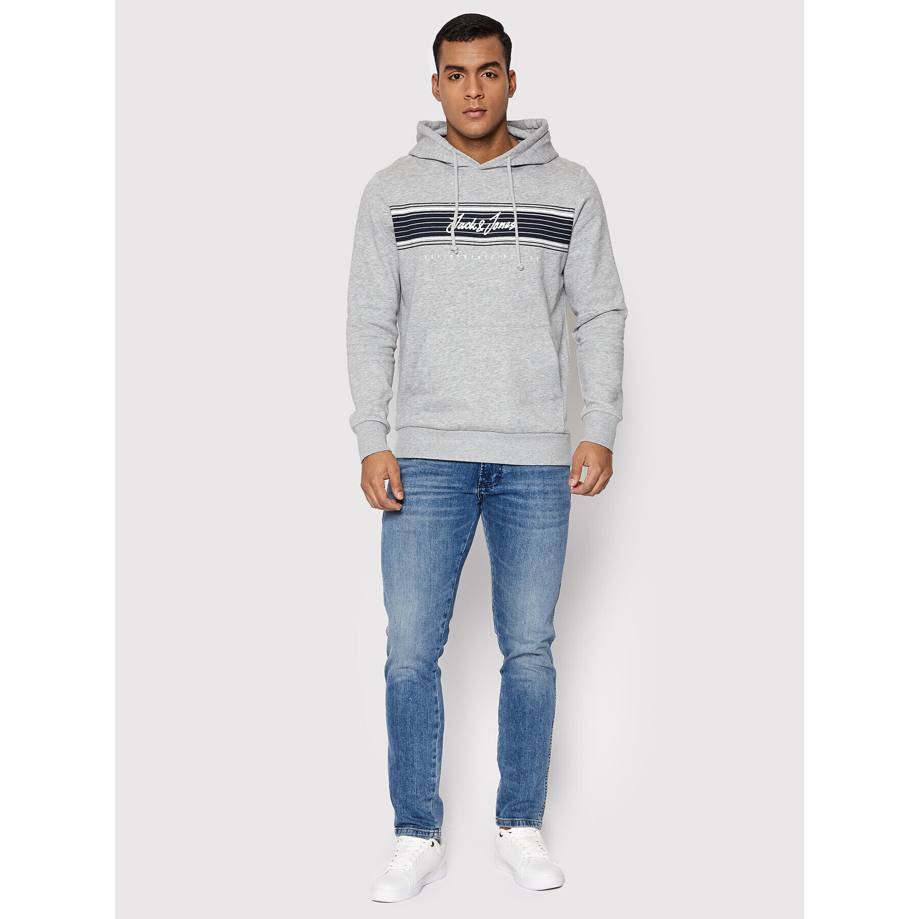 Jack&Jones Bluză Leo 12200768 Gri Regular Fit - Pled.ro