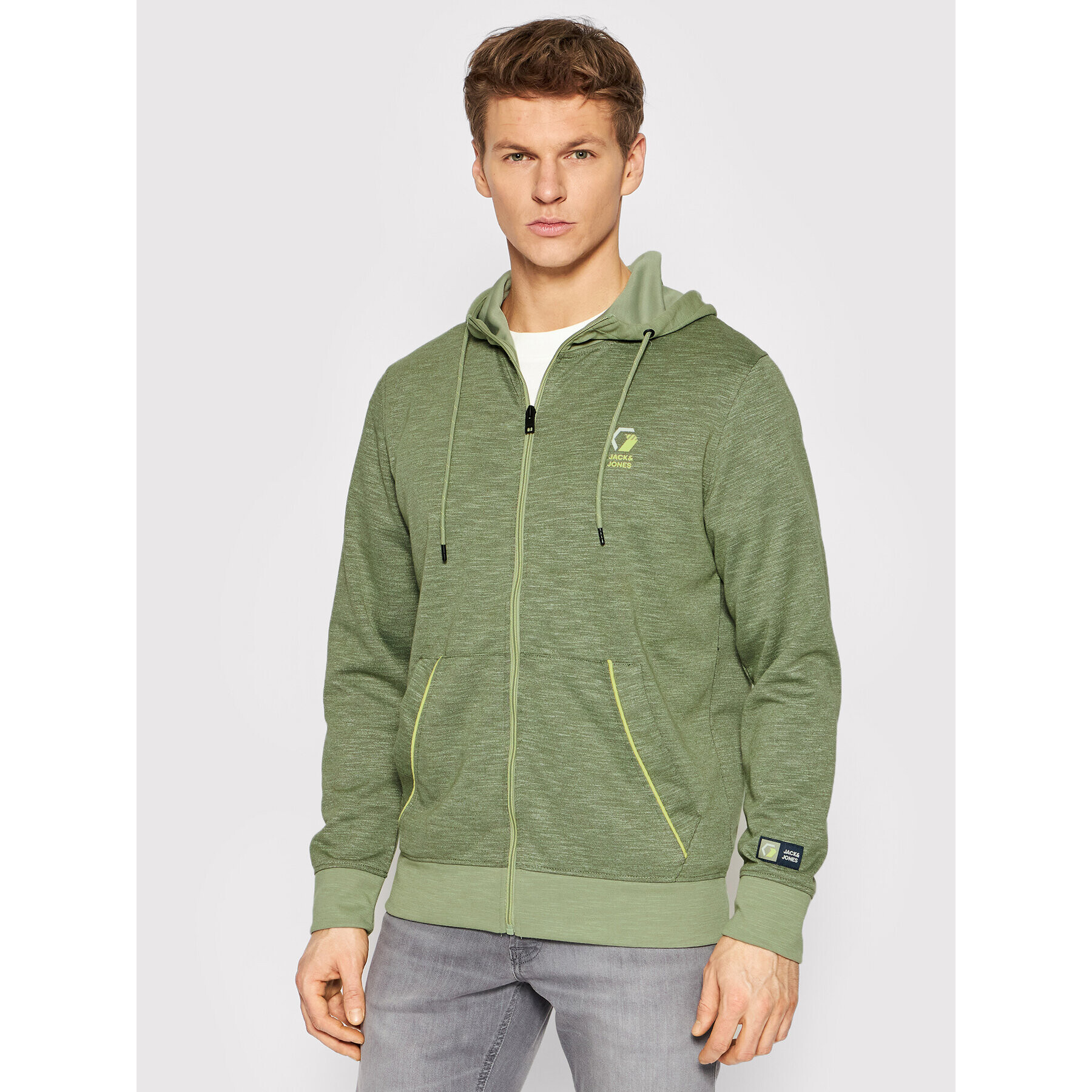 Jack&Jones Bluză Logan 12206340 Verde Regular Fit - Pled.ro