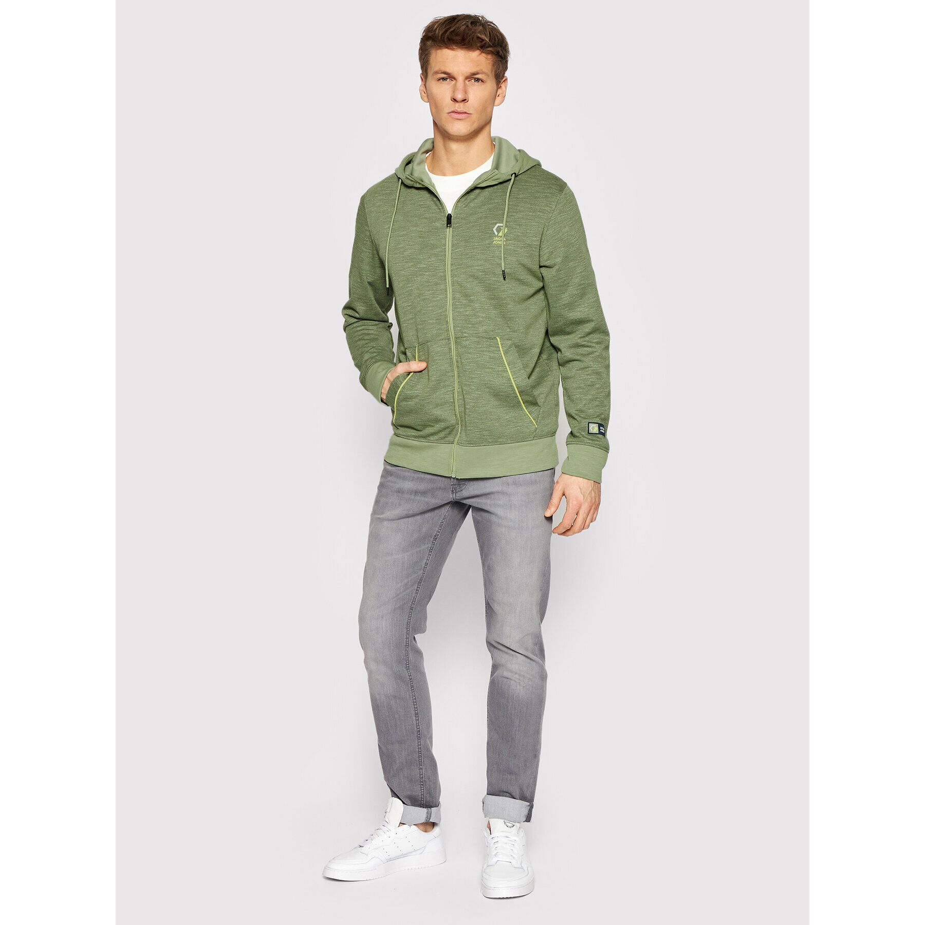 Jack&Jones Bluză Logan 12206340 Verde Regular Fit - Pled.ro