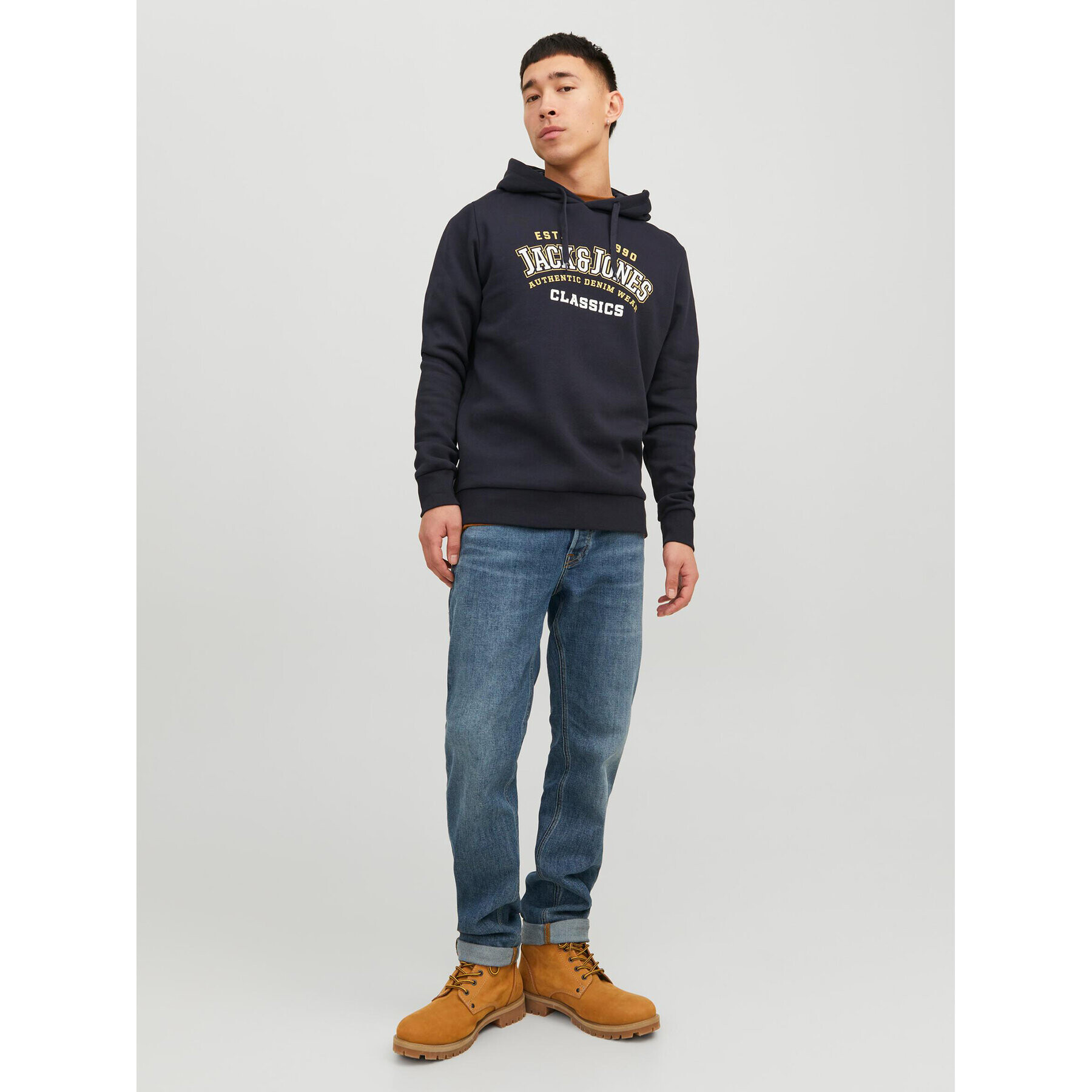 Jack&Jones Bluză Logo 12233597 Bleumarin Standard Fit - Pled.ro