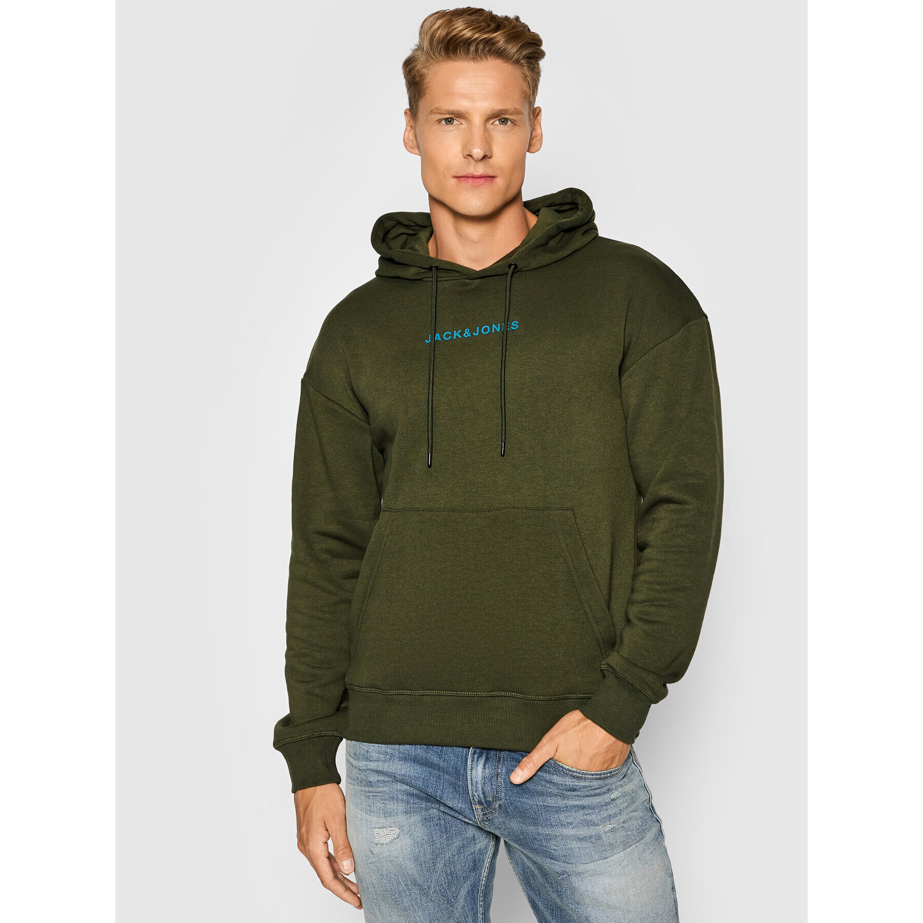 Jack&Jones Bluză Marco 12192830 Verde Relaxed Fit - Pled.ro