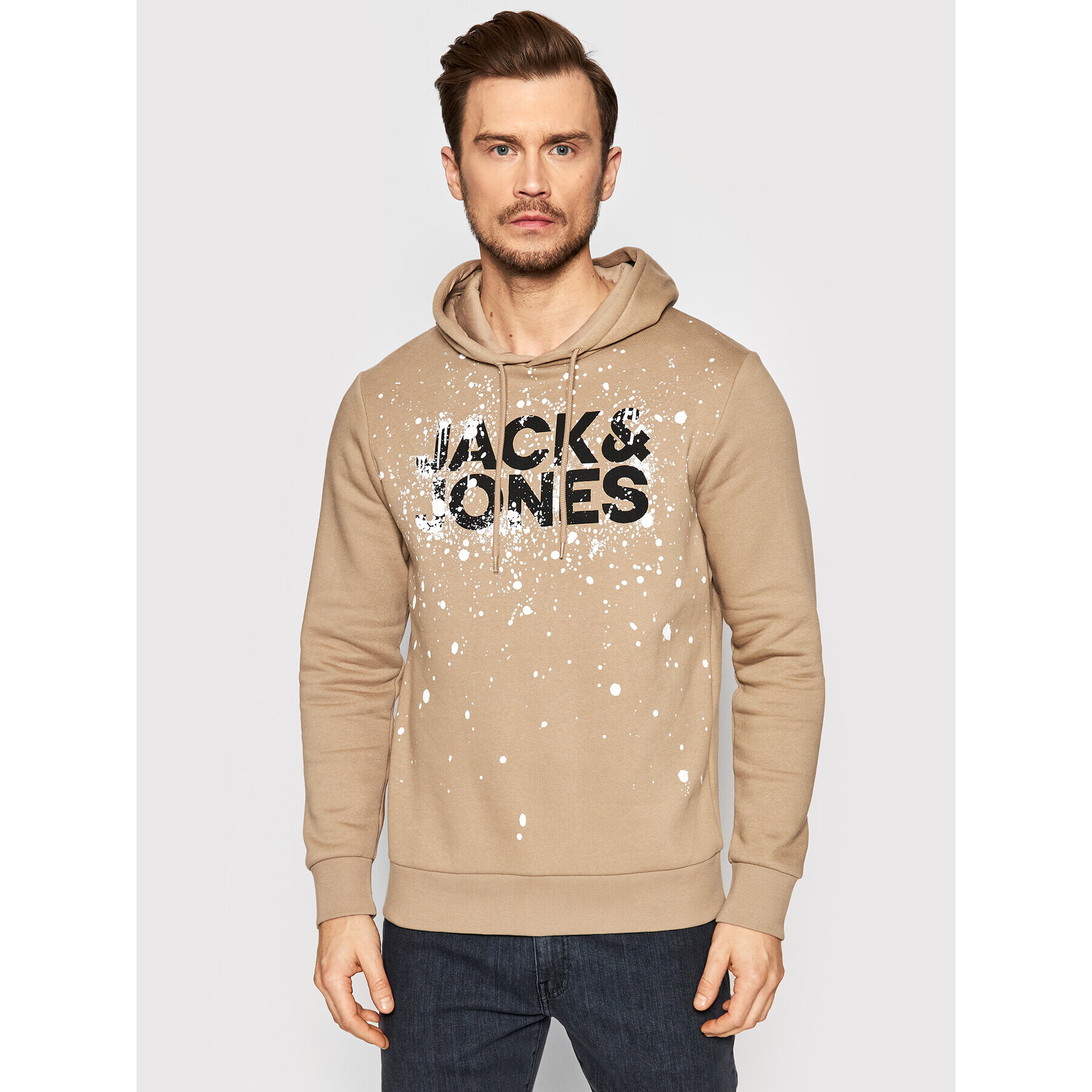 Jack&Jones Bluză New Splash 12200462 Bej Regular Fit - Pled.ro