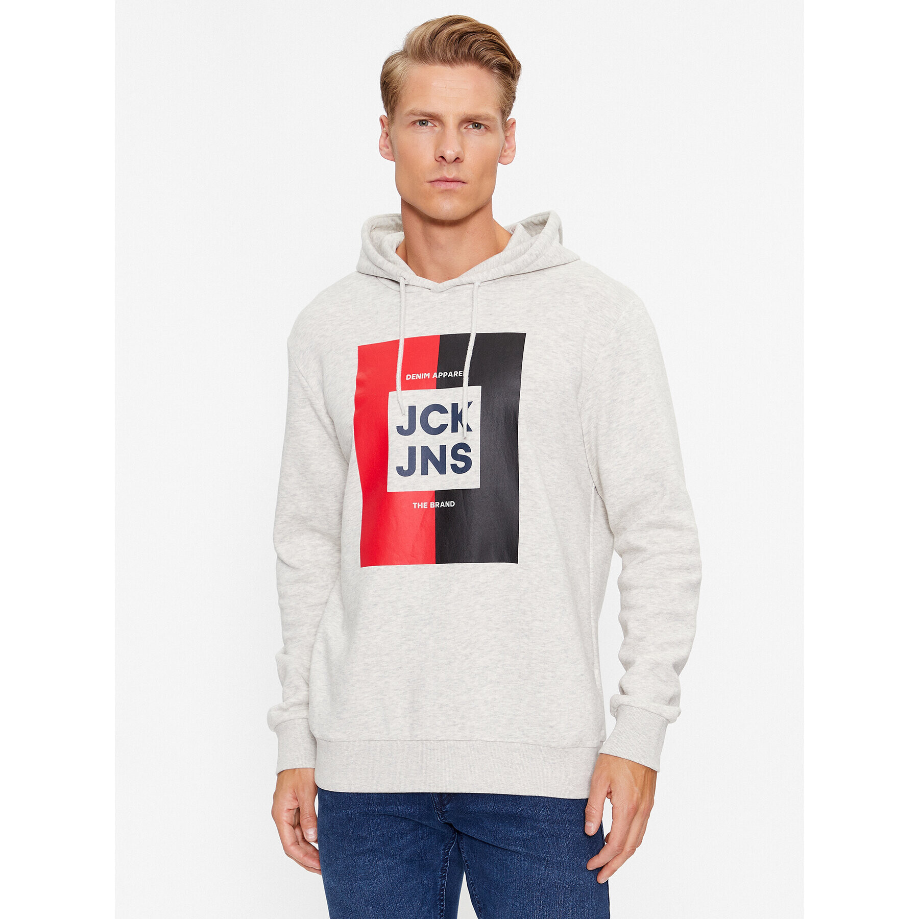 Jack&Jones Bluză Oscar 12235248 Gri Regular Fit - Pled.ro