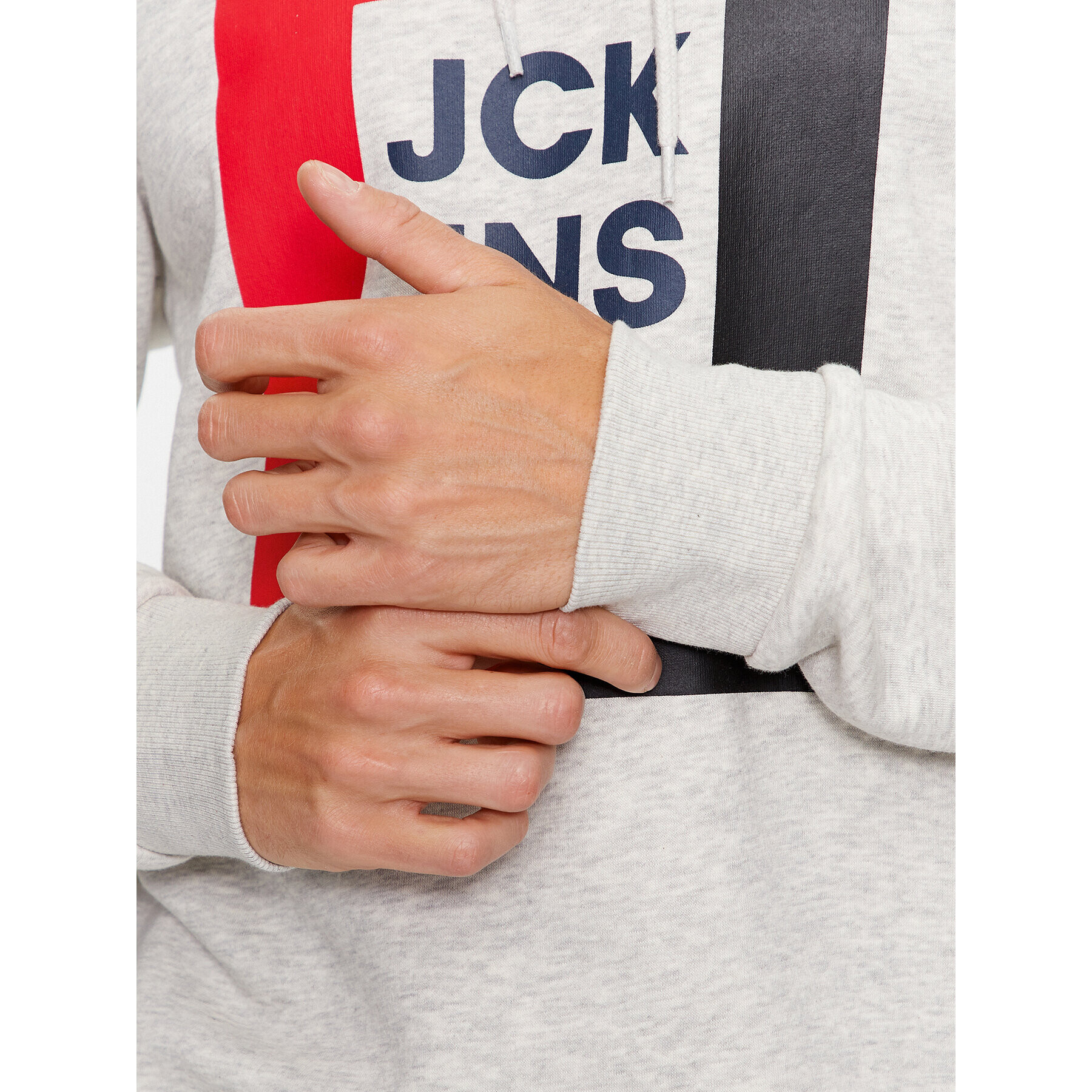 Jack&Jones Bluză Oscar 12235248 Gri Regular Fit - Pled.ro