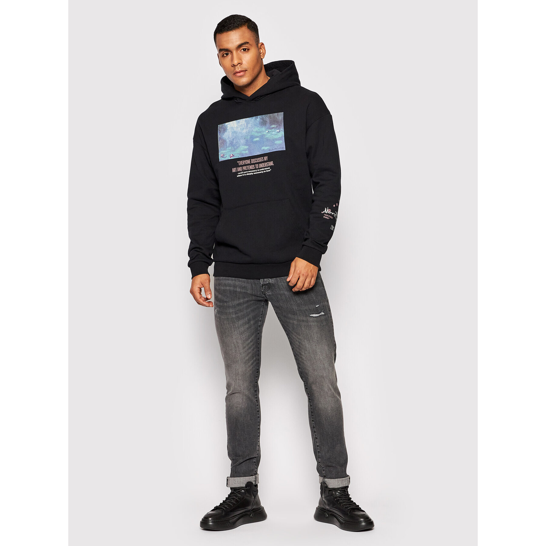 Jack&Jones Bluză Pioneer 12198344 Negru Loose Fit - Pled.ro