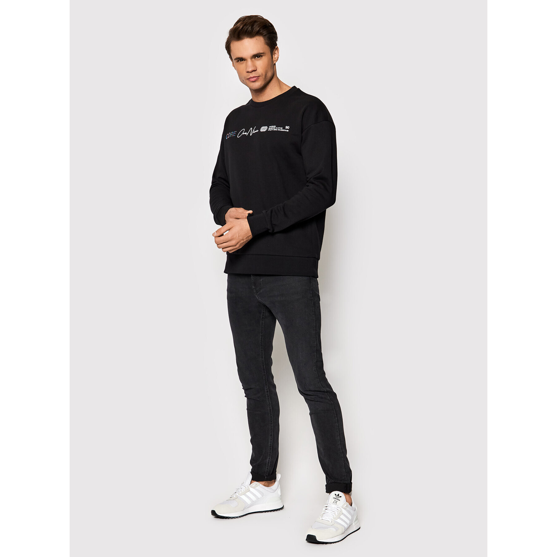 Jack&Jones Bluză Playlist 12200660 Negru Relaxed Fit - Pled.ro