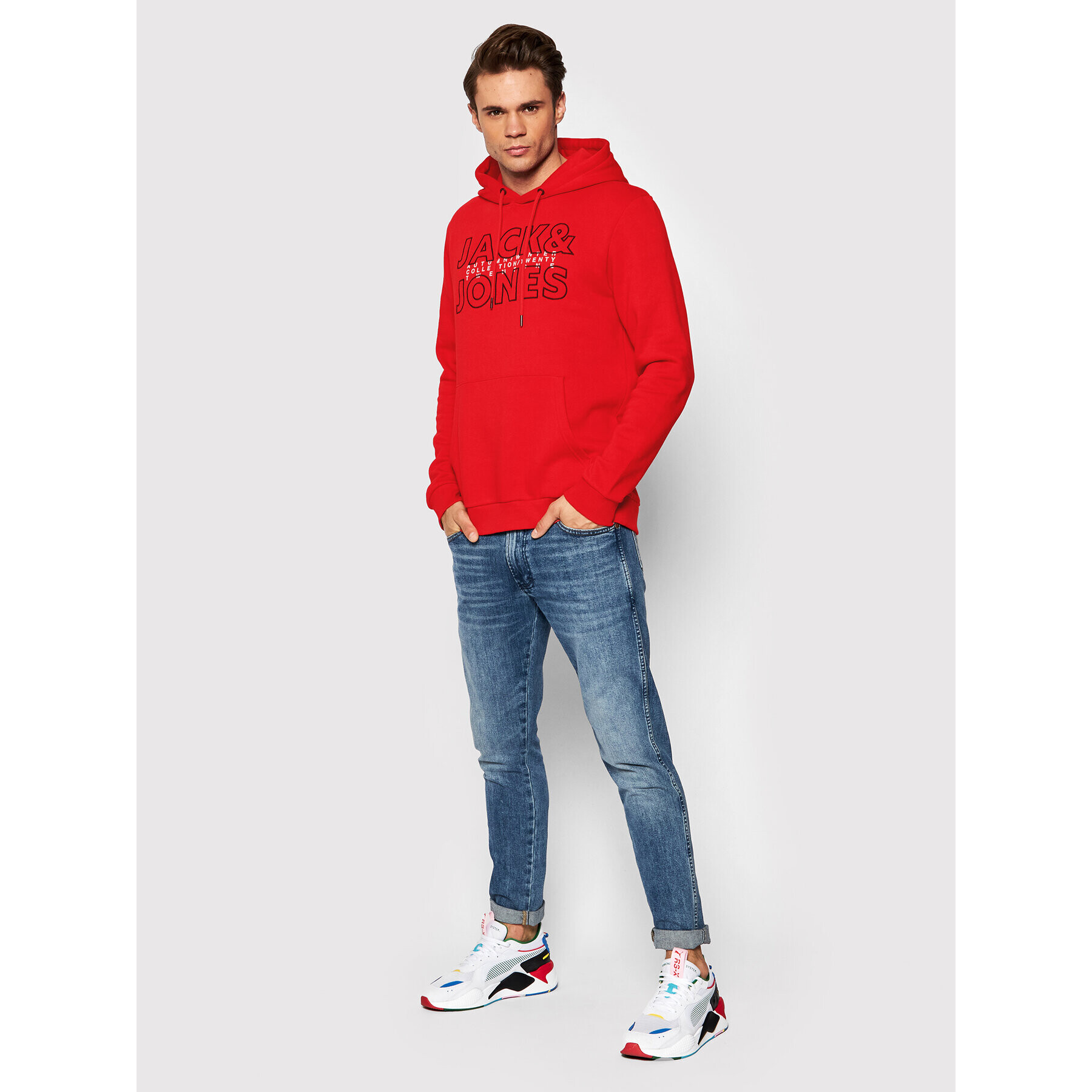 Jack&Jones Bluză River 12197950 Roșu Regular Fit - Pled.ro