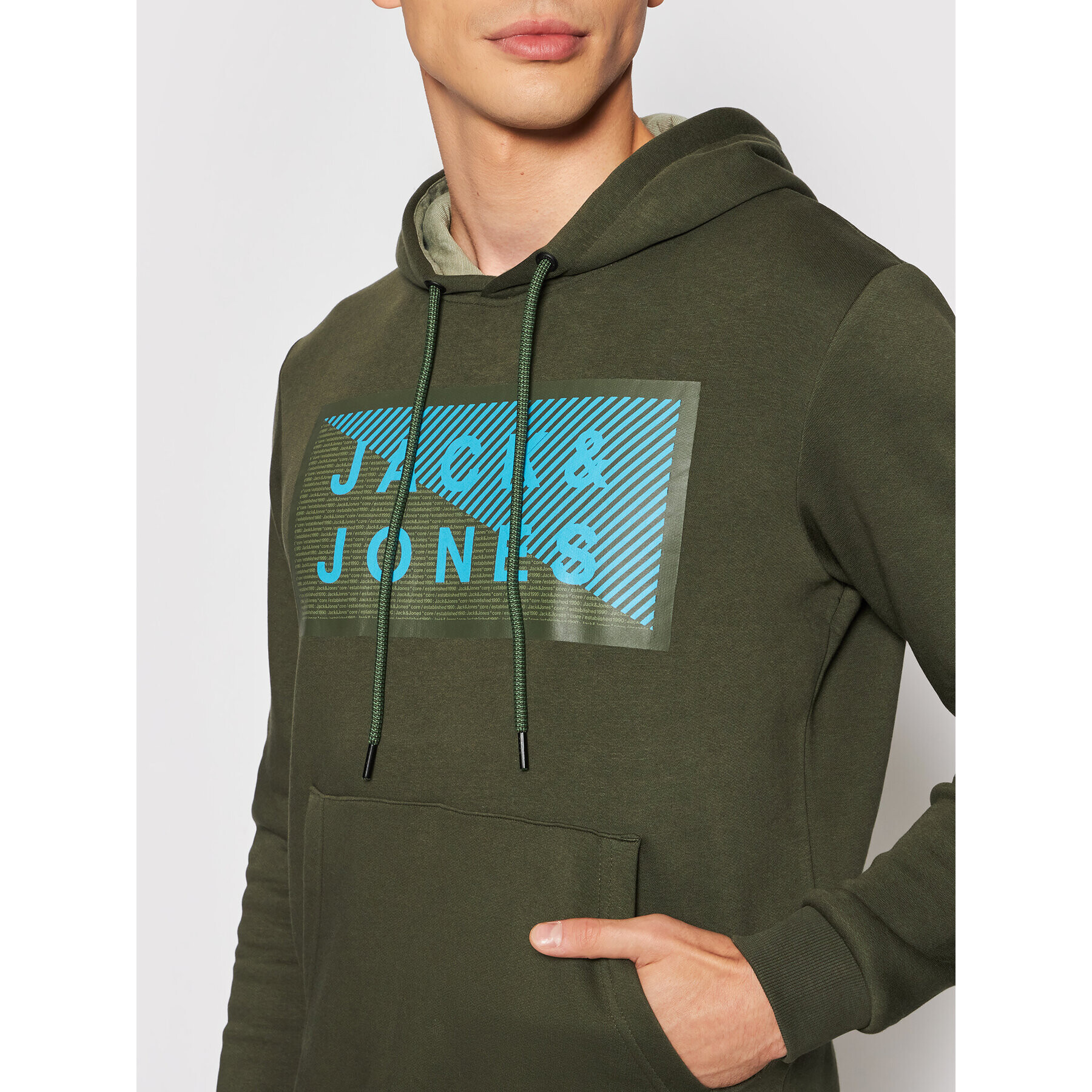 Jack&Jones Bluză Shawn 12195903 Verde Regular Fit - Pled.ro