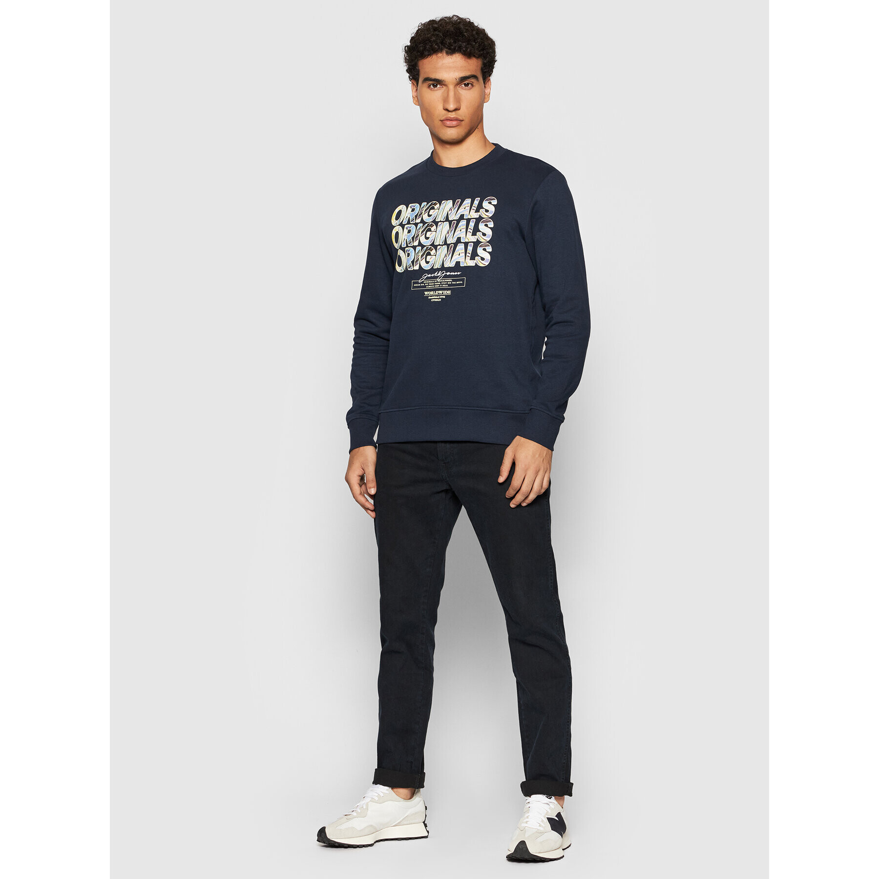 Jack&Jones Bluză Swirl 12194071 Bleumarin Standard Fit - Pled.ro