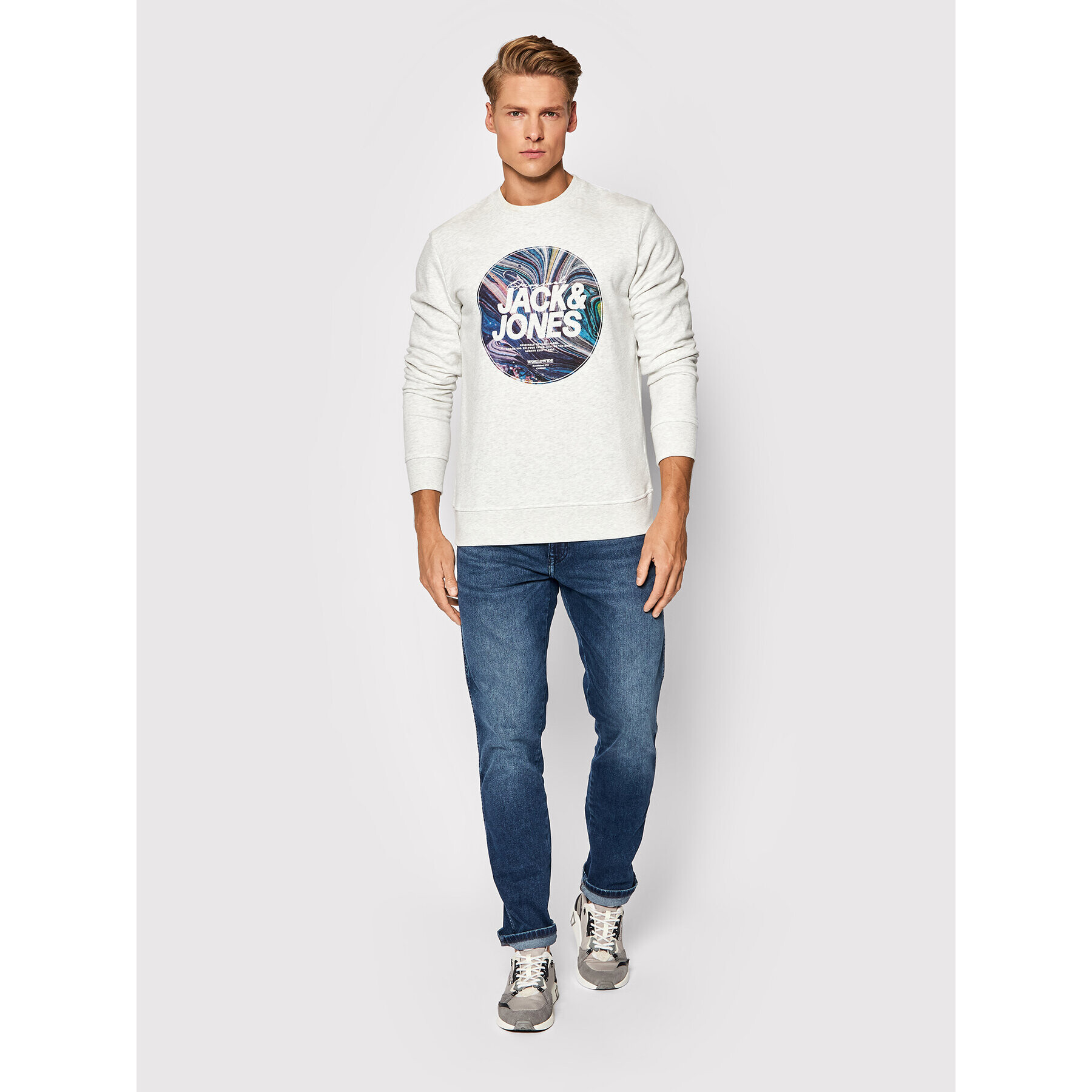 Jack&Jones Bluză Swirl 12194071 Gri Standard Fit - Pled.ro