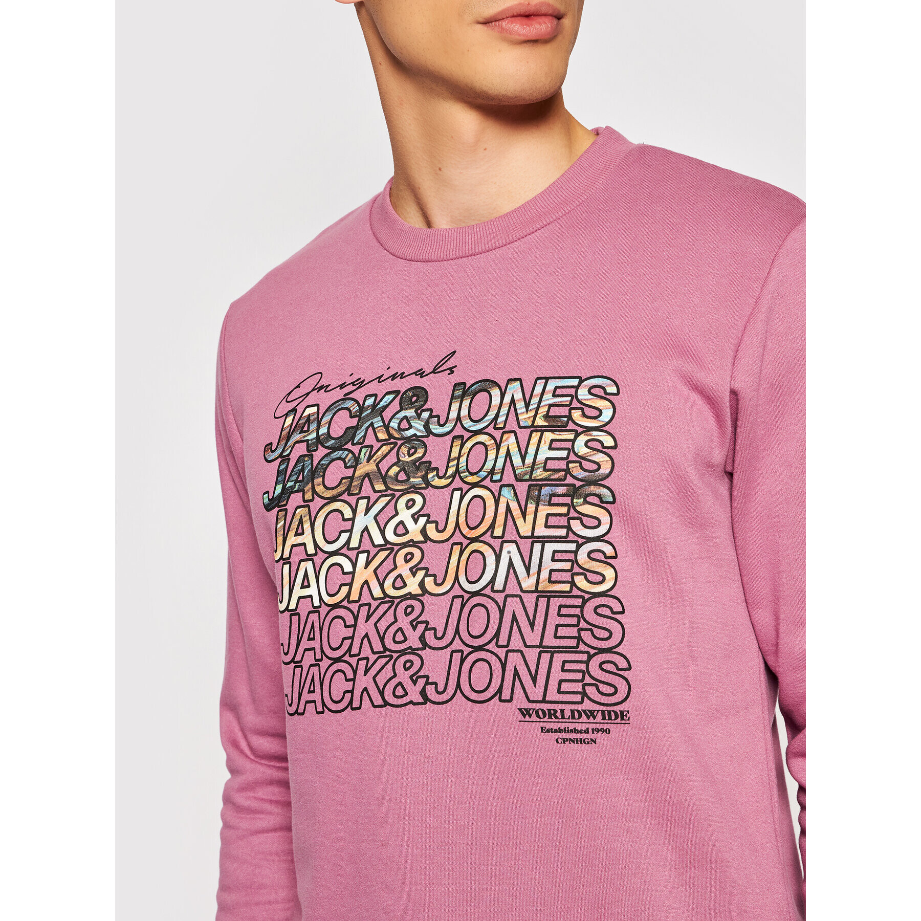 Jack&Jones Bluză Swirl 12194071 Roz Standard Fit - Pled.ro