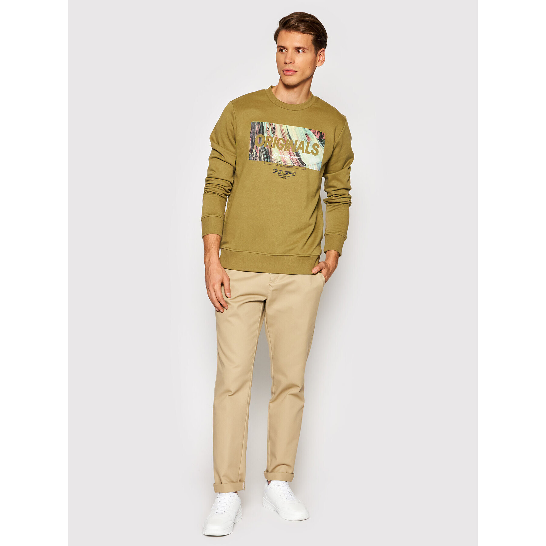 Jack&Jones Bluză Swirl 12194071 Verde Standard Fit - Pled.ro