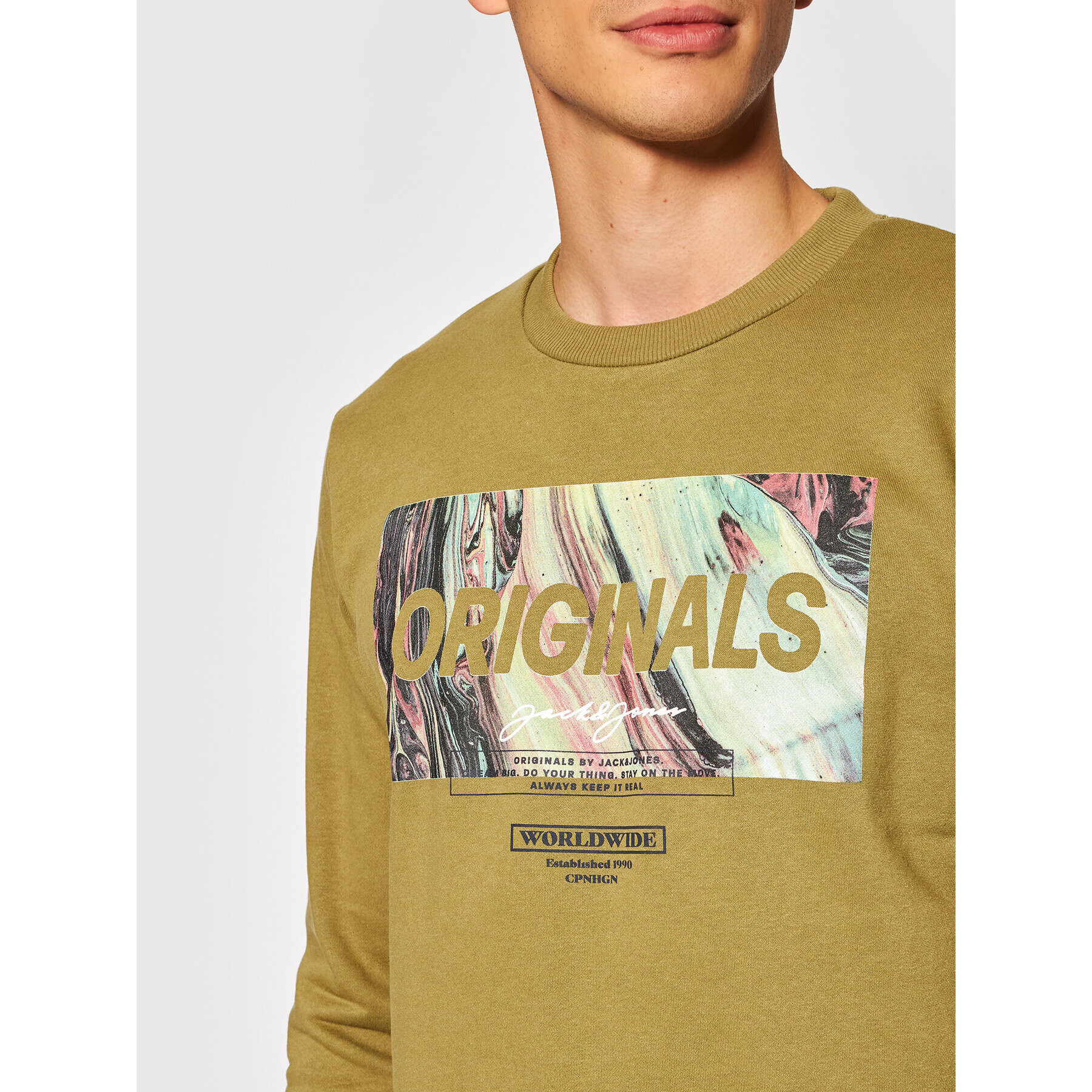 Jack&Jones Bluză Swirl 12194071 Verde Standard Fit - Pled.ro