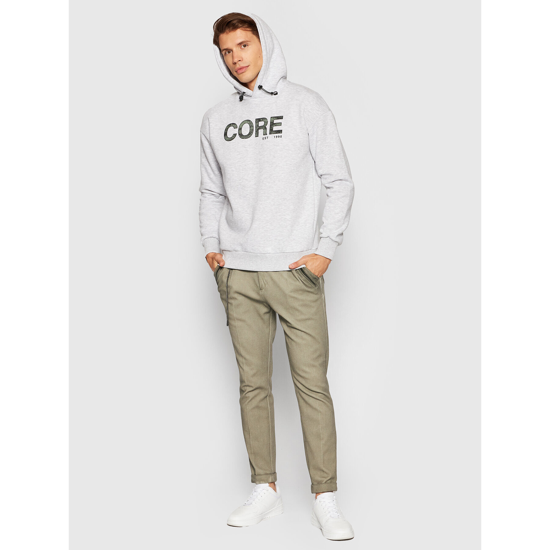 Jack&Jones Bluză Thad 12193653 Gri Relaxed Fit - Pled.ro