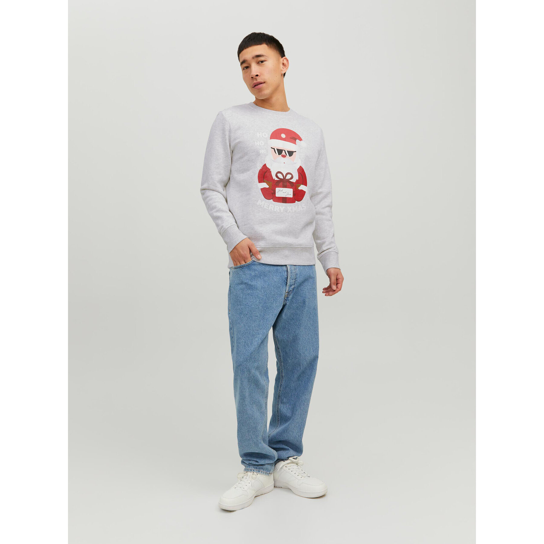 Jack&Jones Bluză Toon 12219685 Gri Regular Fit - Pled.ro