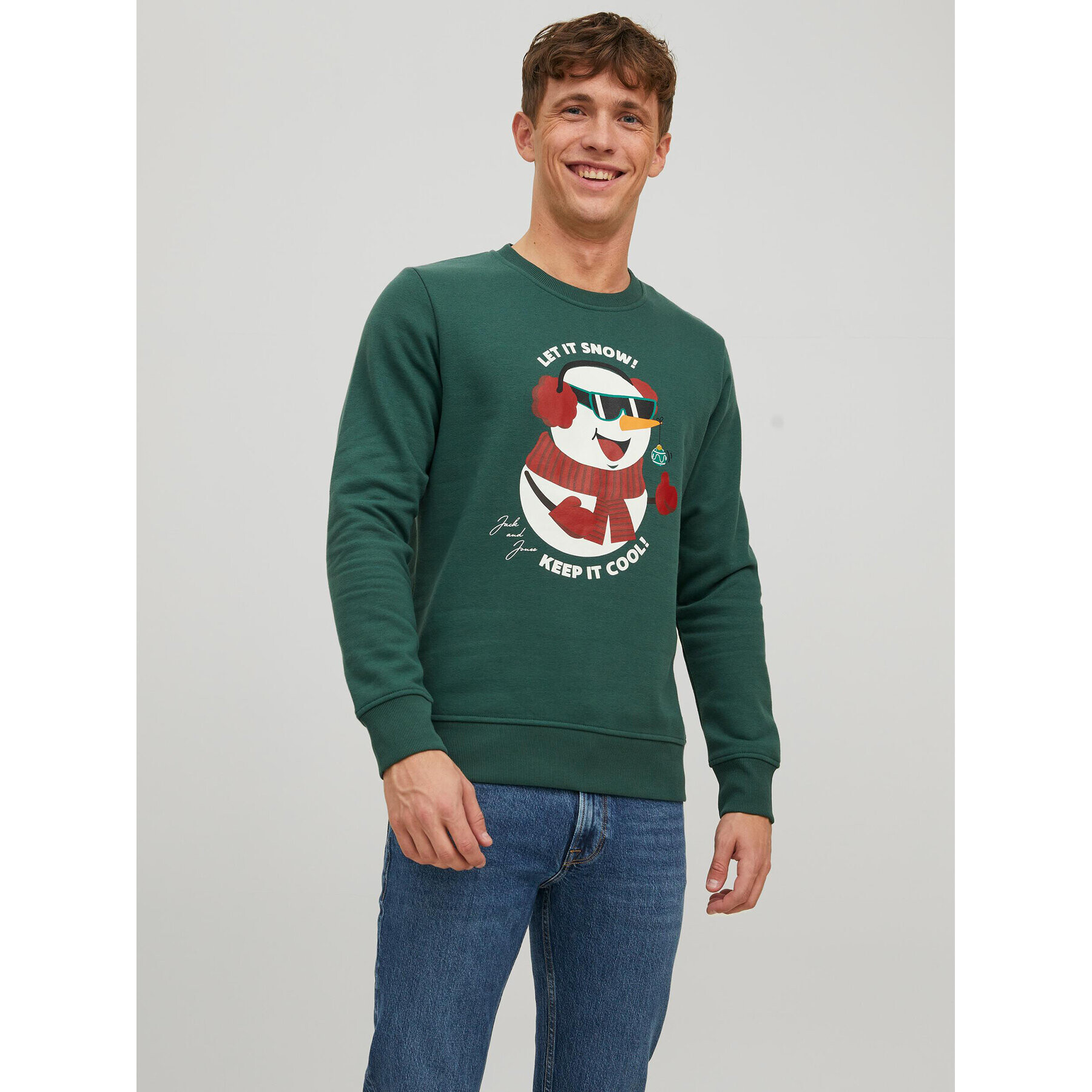 Jack&Jones Bluză Toon 12219685 Verde Regular Fit - Pled.ro