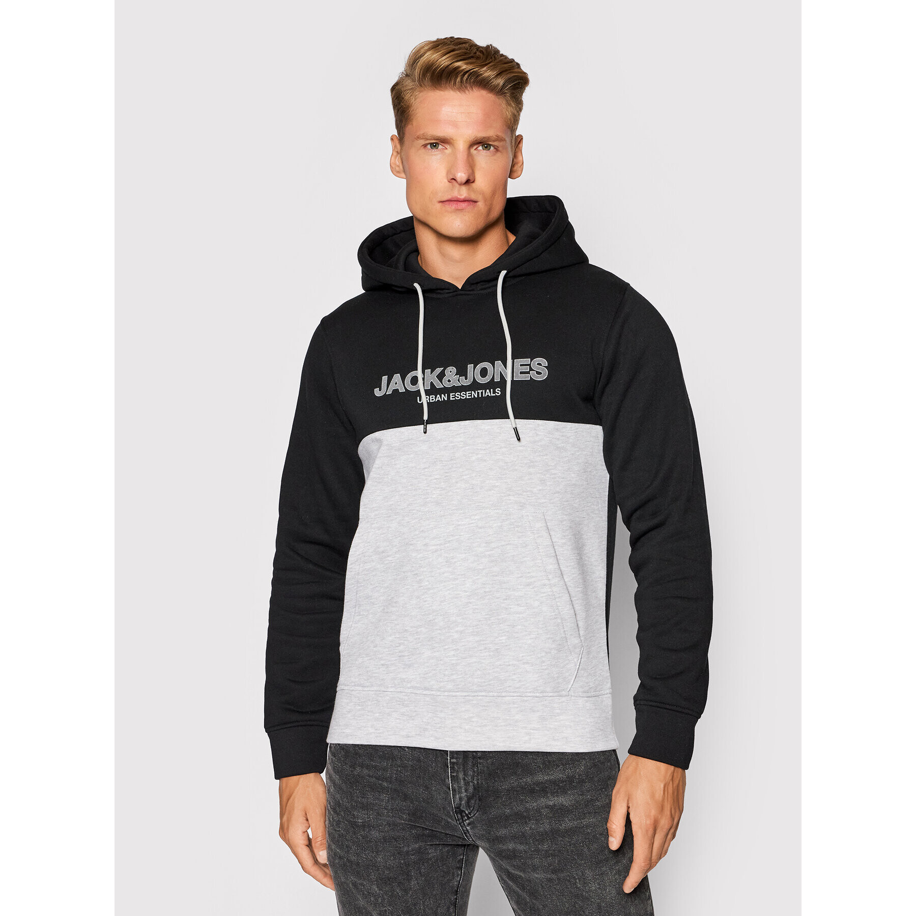 Jack&Jones Bluză Urban Blocking 12190441 Negru Regular Fit - Pled.ro