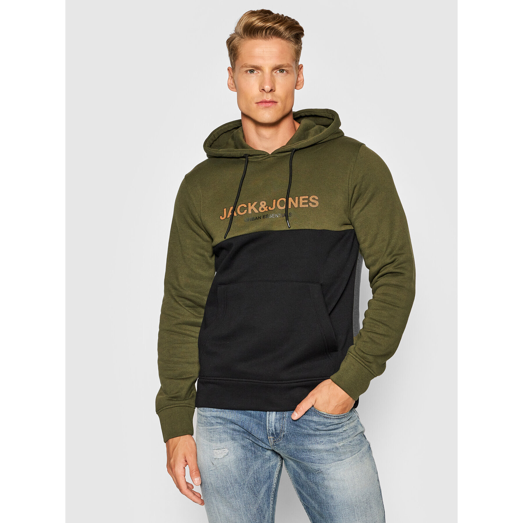 Jack&Jones Bluză Urban Blocking 12190441 Verde Regular Fit - Pled.ro