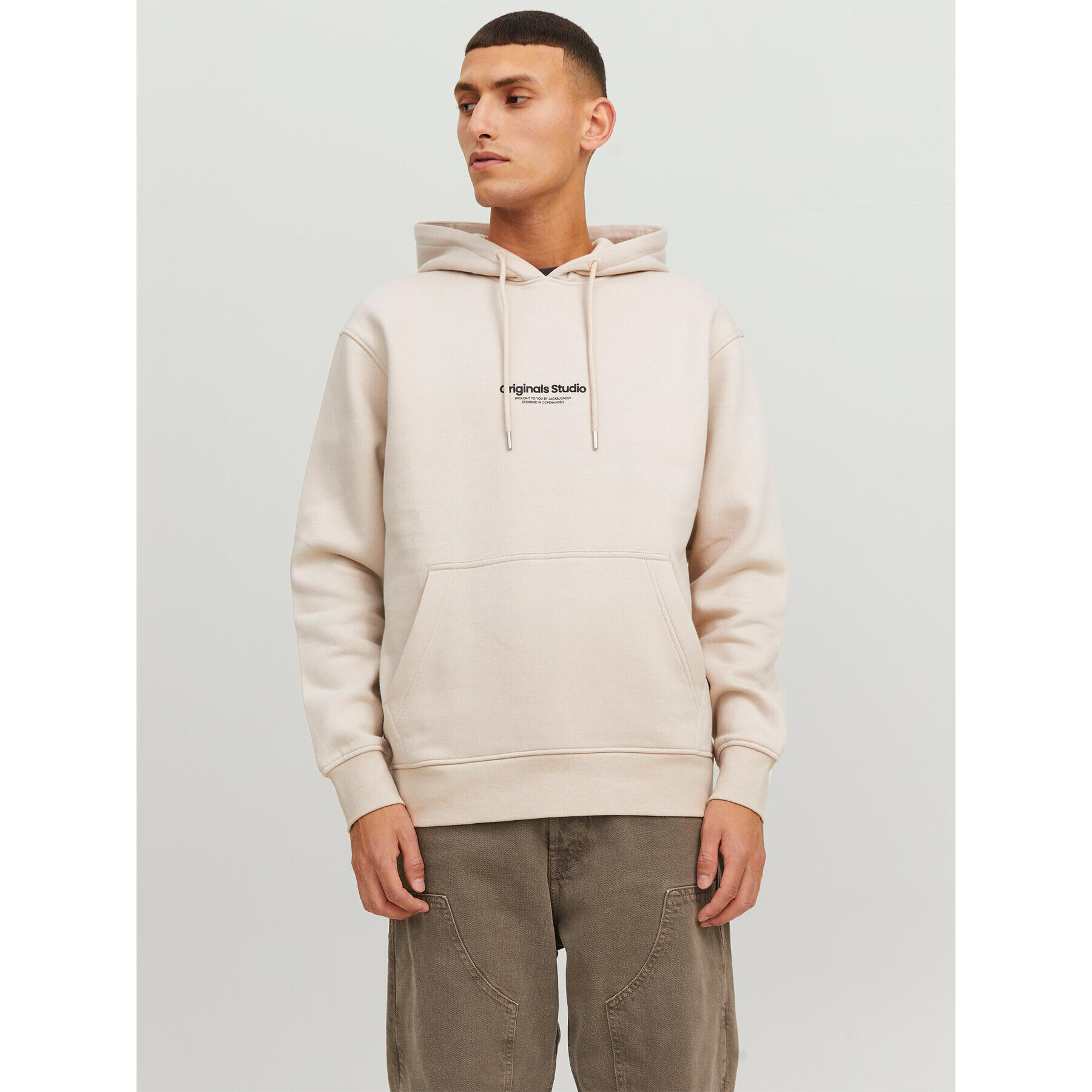 Jack&Jones Bluză Vesterbro 12241687 Écru Relaxed Fit - Pled.ro