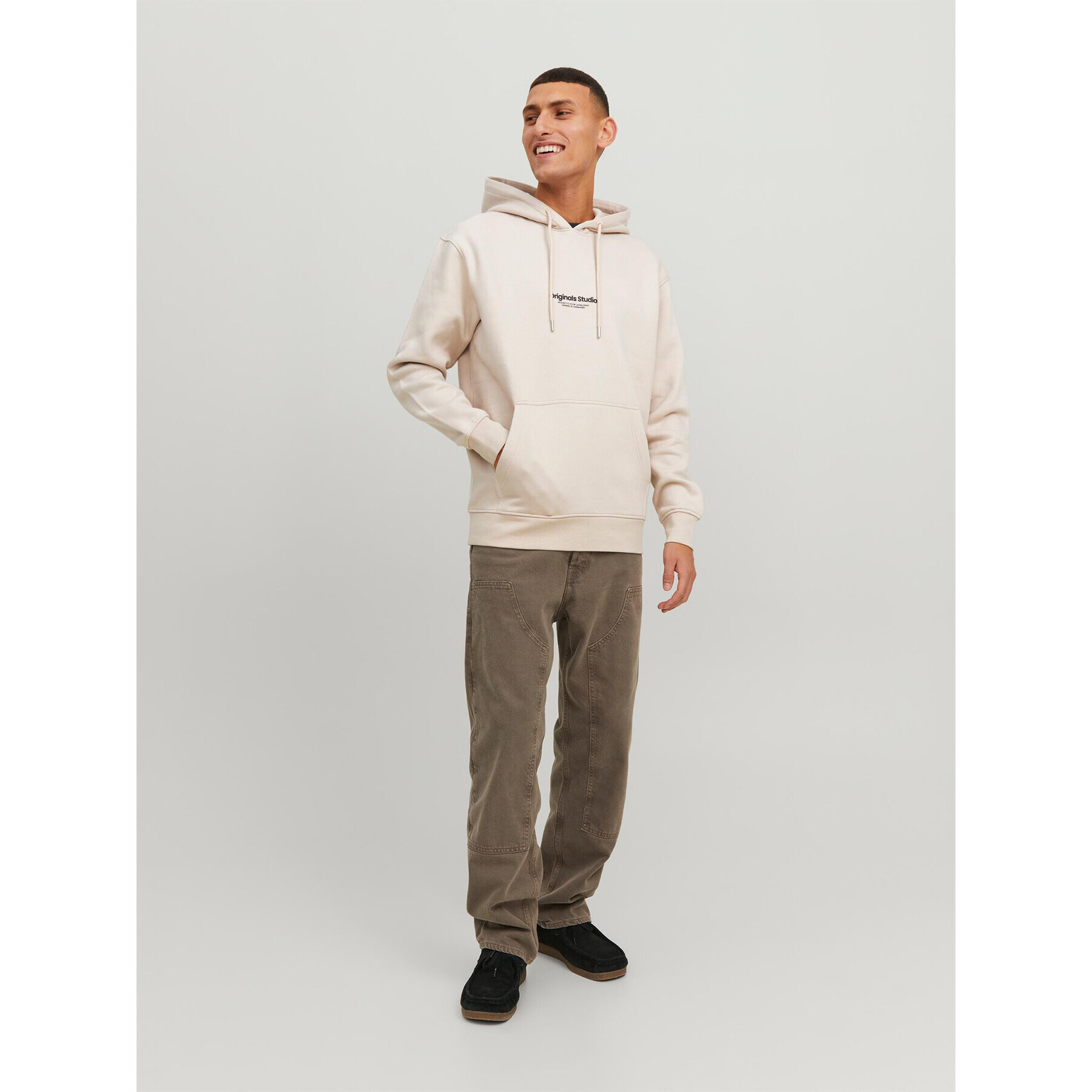 Jack&Jones Bluză Vesterbro 12241687 Écru Relaxed Fit - Pled.ro