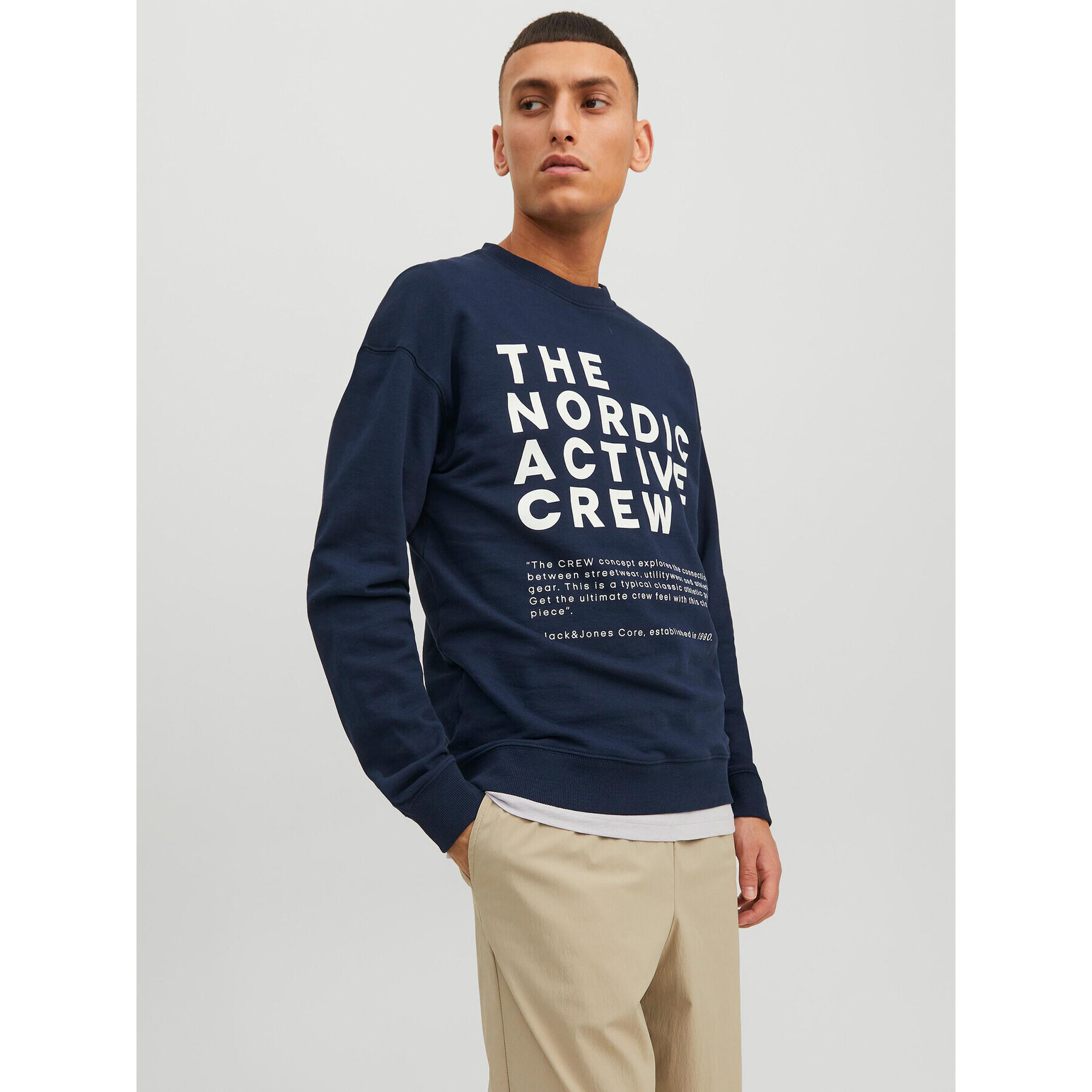 Jack&Jones Bluză Vibes 12233593 Bleumarin Relaxed Fit - Pled.ro