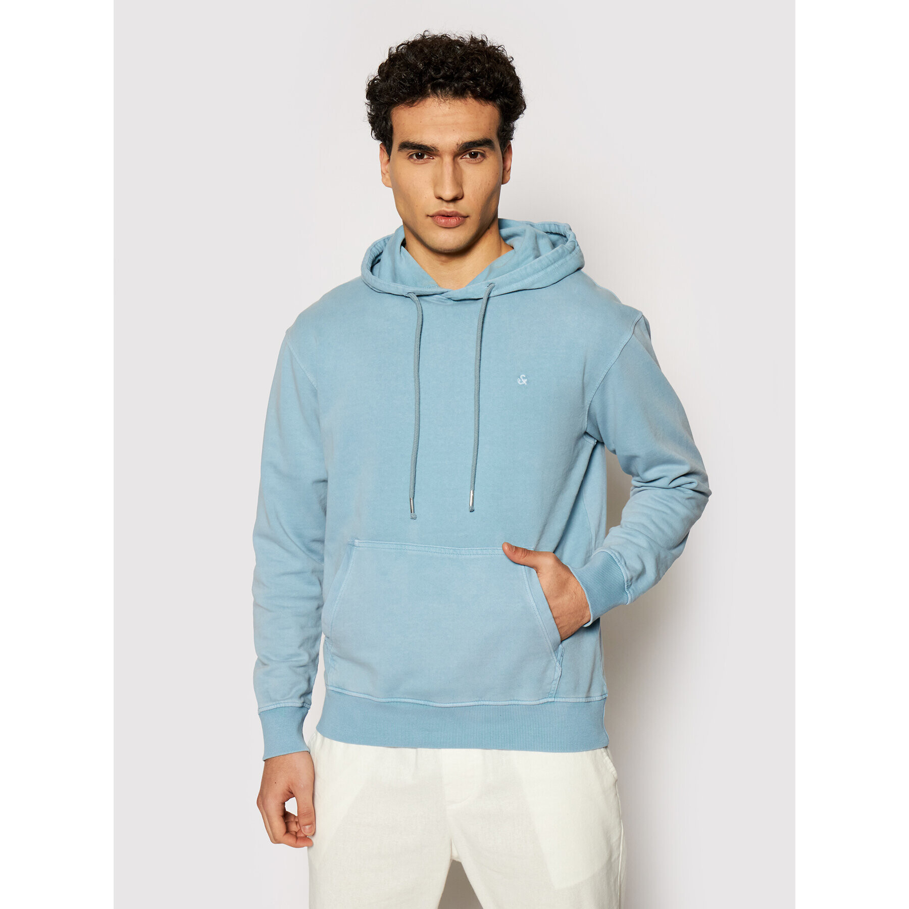 Jack&Jones Bluză Washed 12174457 Albastru Relaxed Fit - Pled.ro