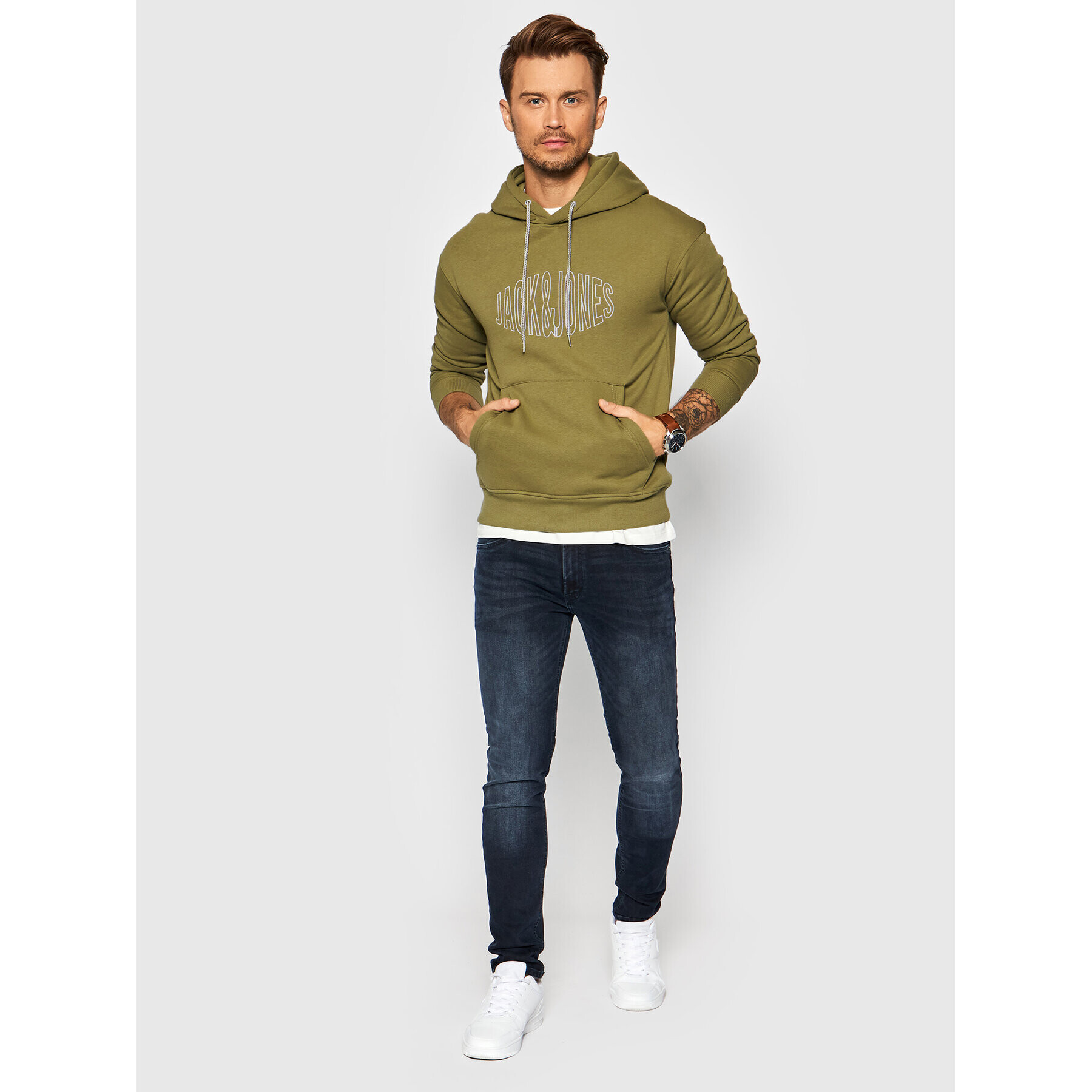 Jack&Jones Bluză World 12194082 Verde Regular Fit - Pled.ro