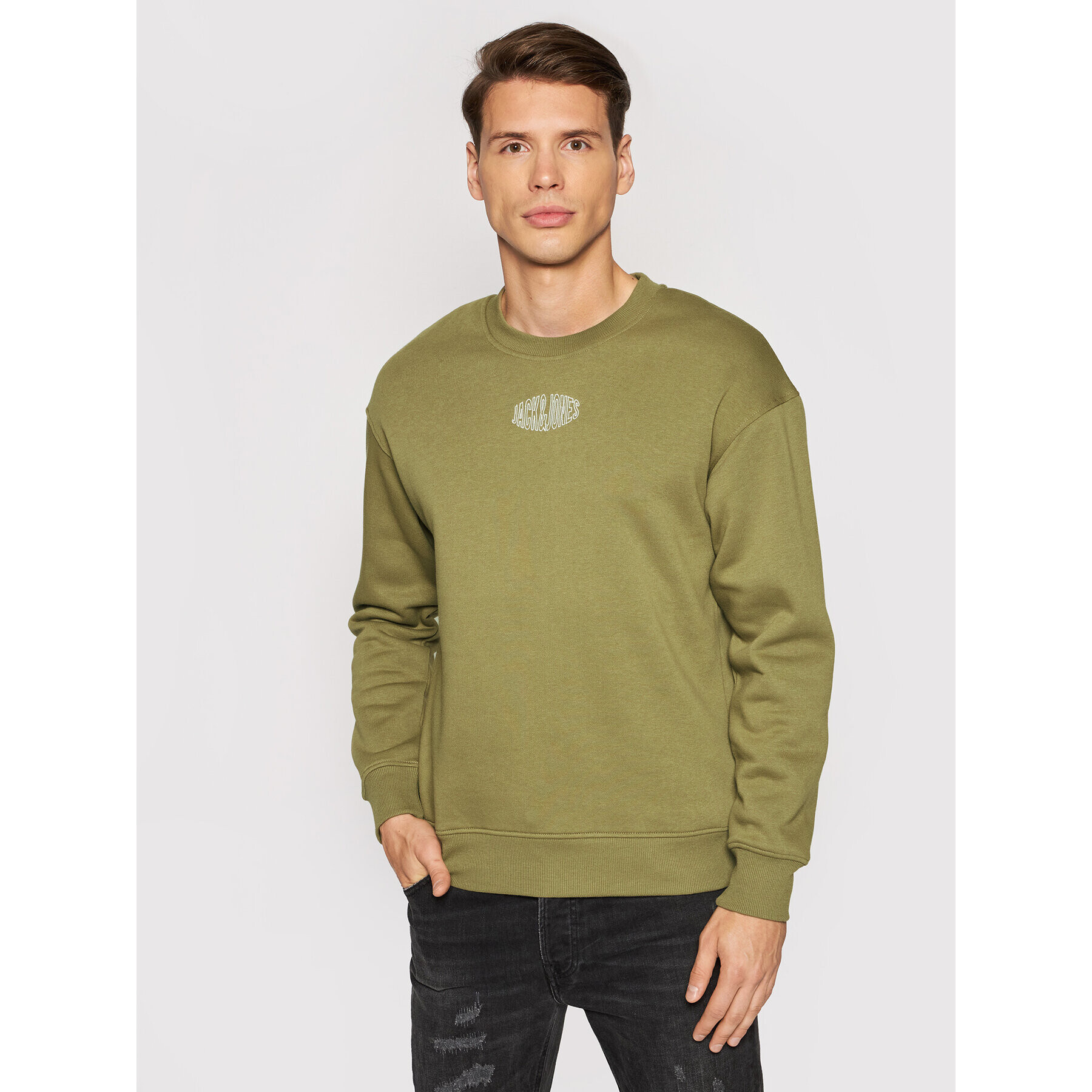 Jack&Jones Bluză World 12194083 Verde Relaxed Fit - Pled.ro