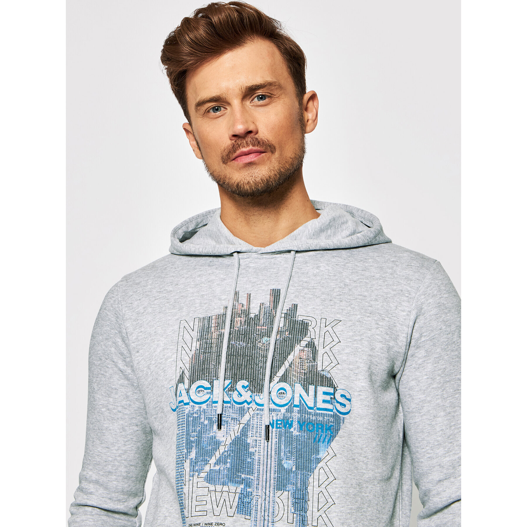 Jack&Jones Bluză York 12192888 Gri Regular Fit - Pled.ro