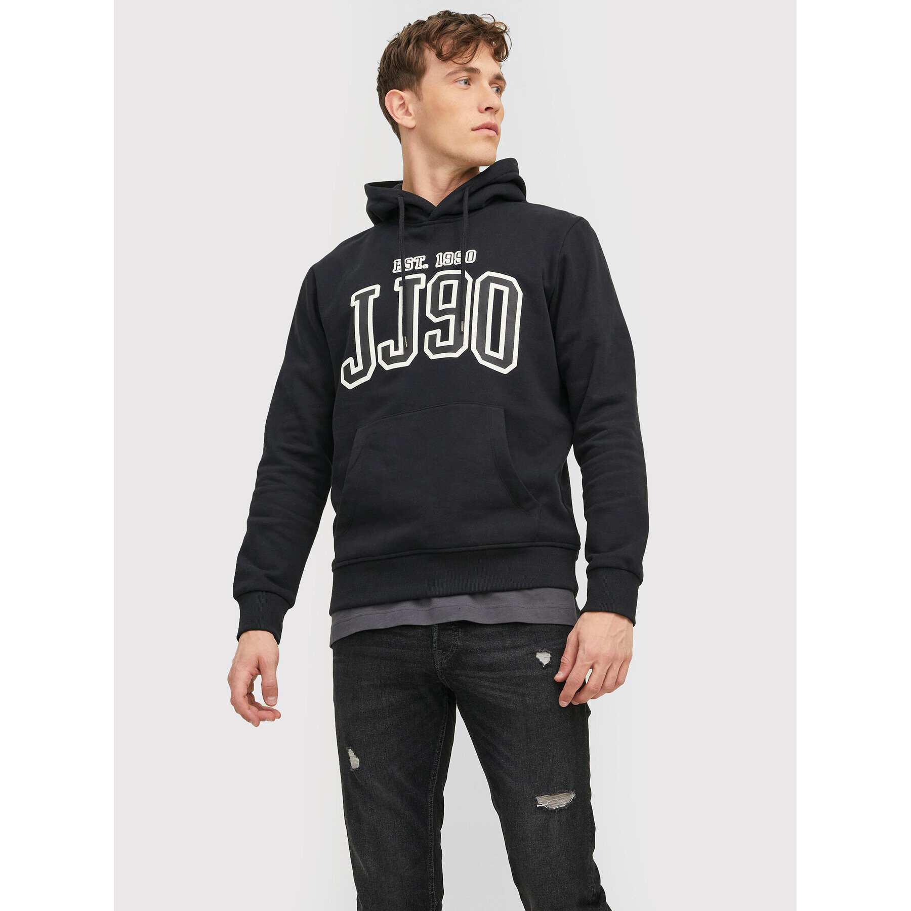 Jack&Jones Bluză Cemb 12211457 Negru Regular Fit - Pled.ro