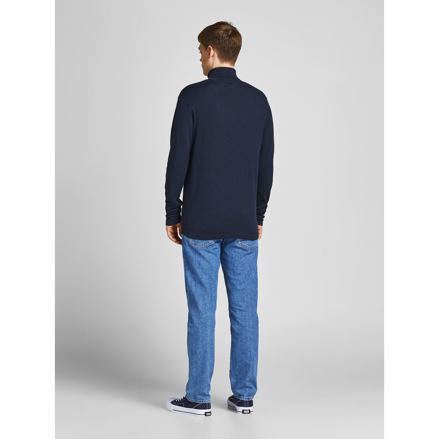 Jack&Jones Bluză cu gât Rogan 12196902 Bleumarin Regular Fit - Pled.ro