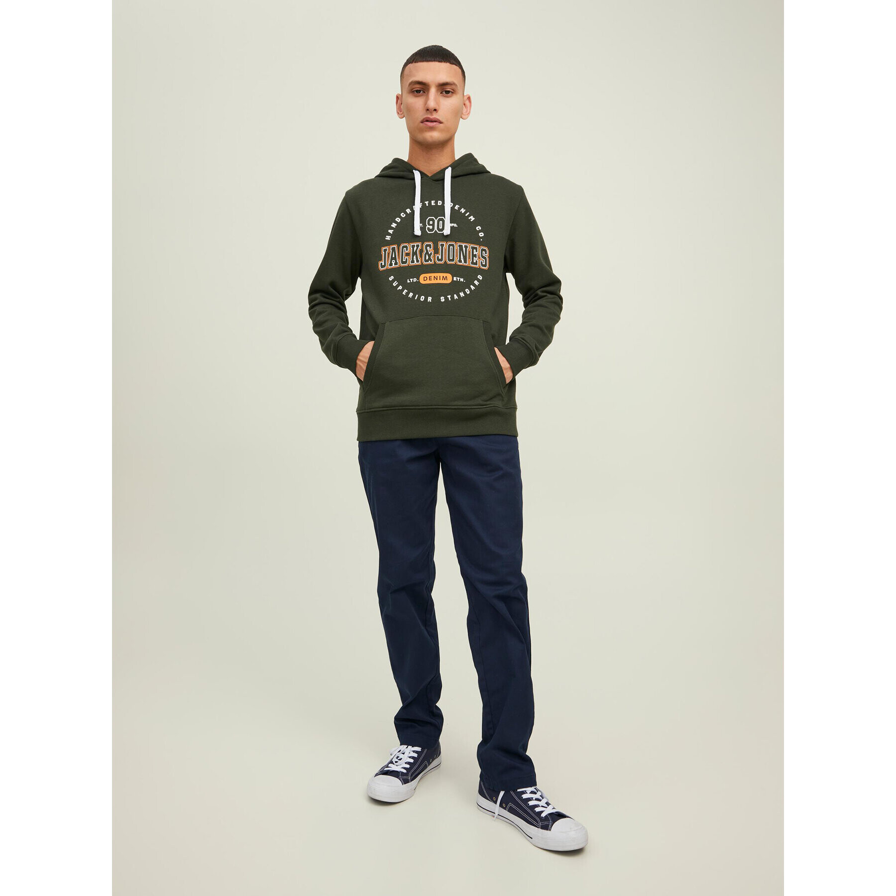 Jack&Jones Bluză Stamp 12211551 Verde Regular Fit - Pled.ro