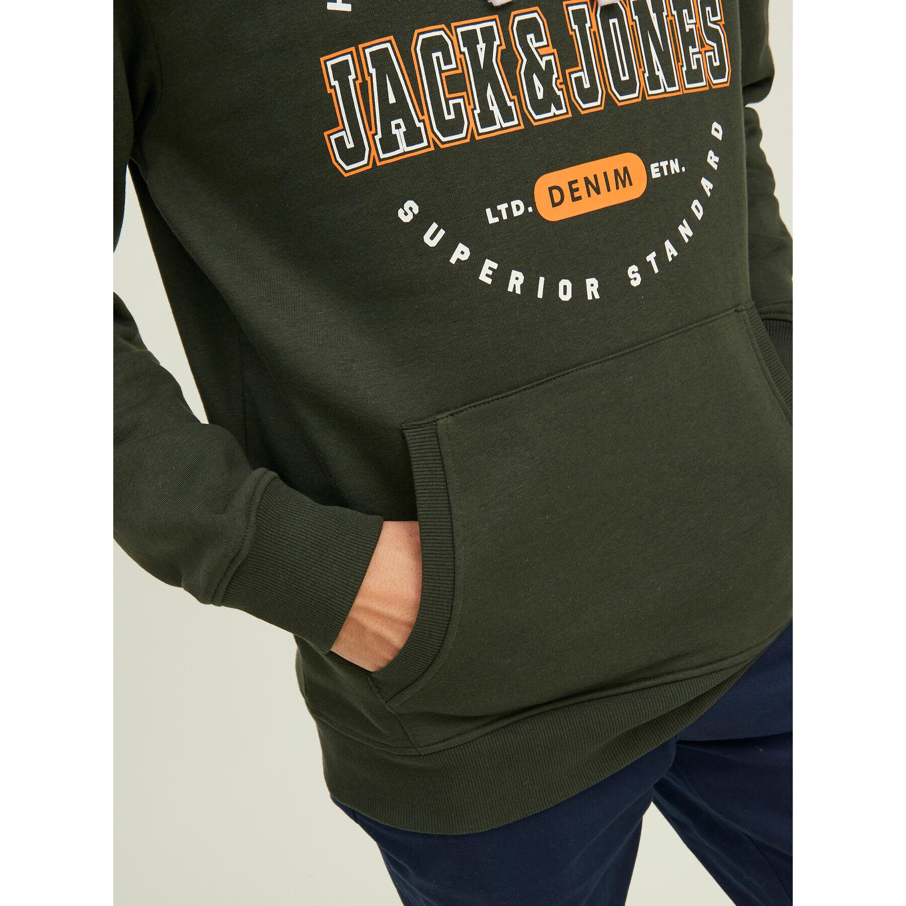 Jack&Jones Bluză Stamp 12211551 Verde Regular Fit - Pled.ro