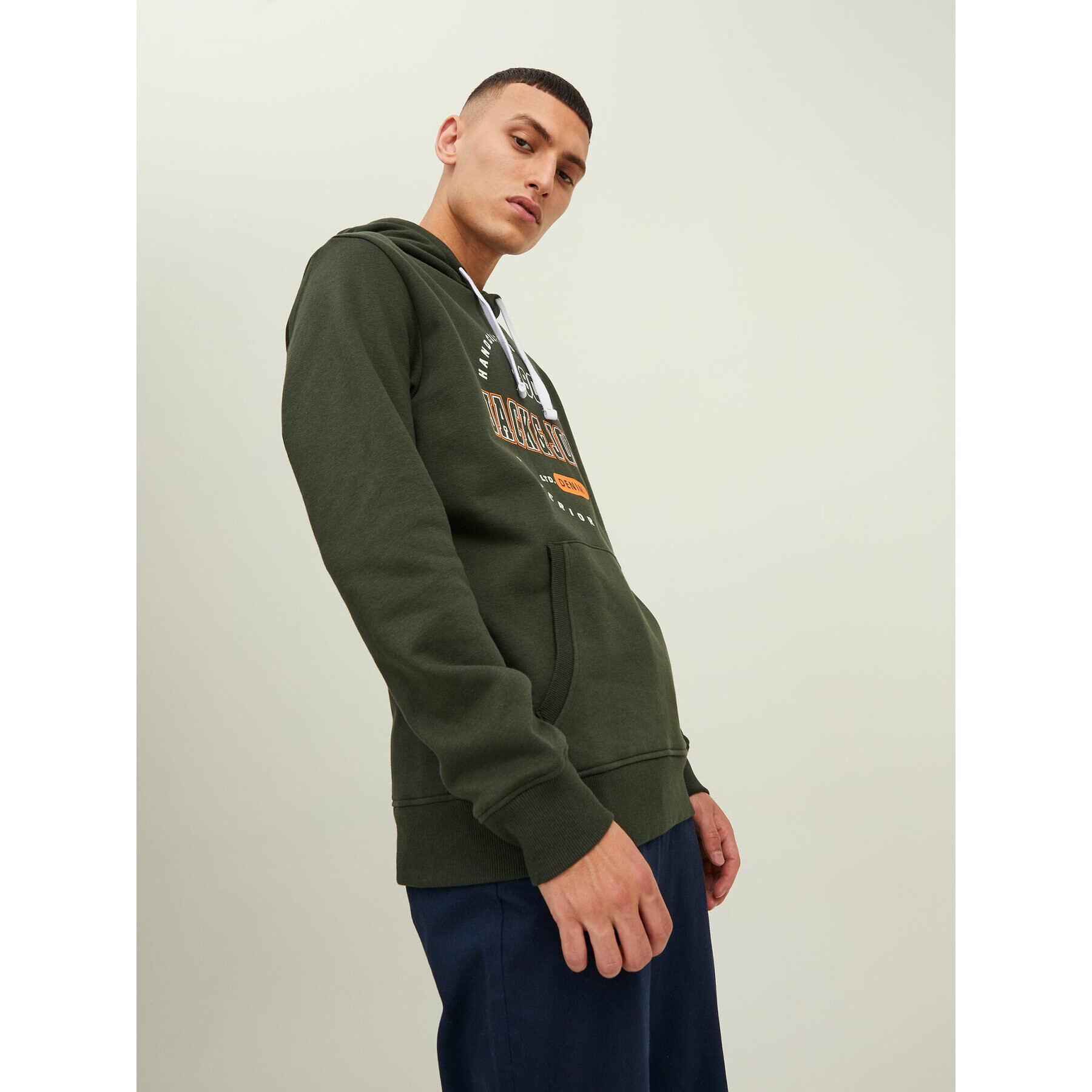 Jack&Jones Bluză Stamp 12211551 Verde Regular Fit - Pled.ro