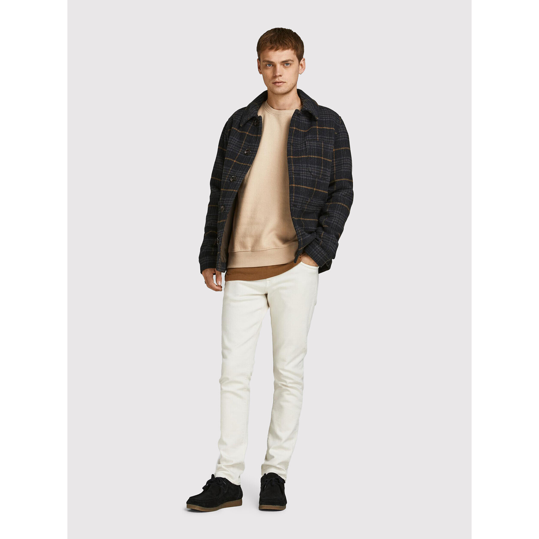 Jack&Jones Bluză Star 12208182 Bej Regular Fit - Pled.ro