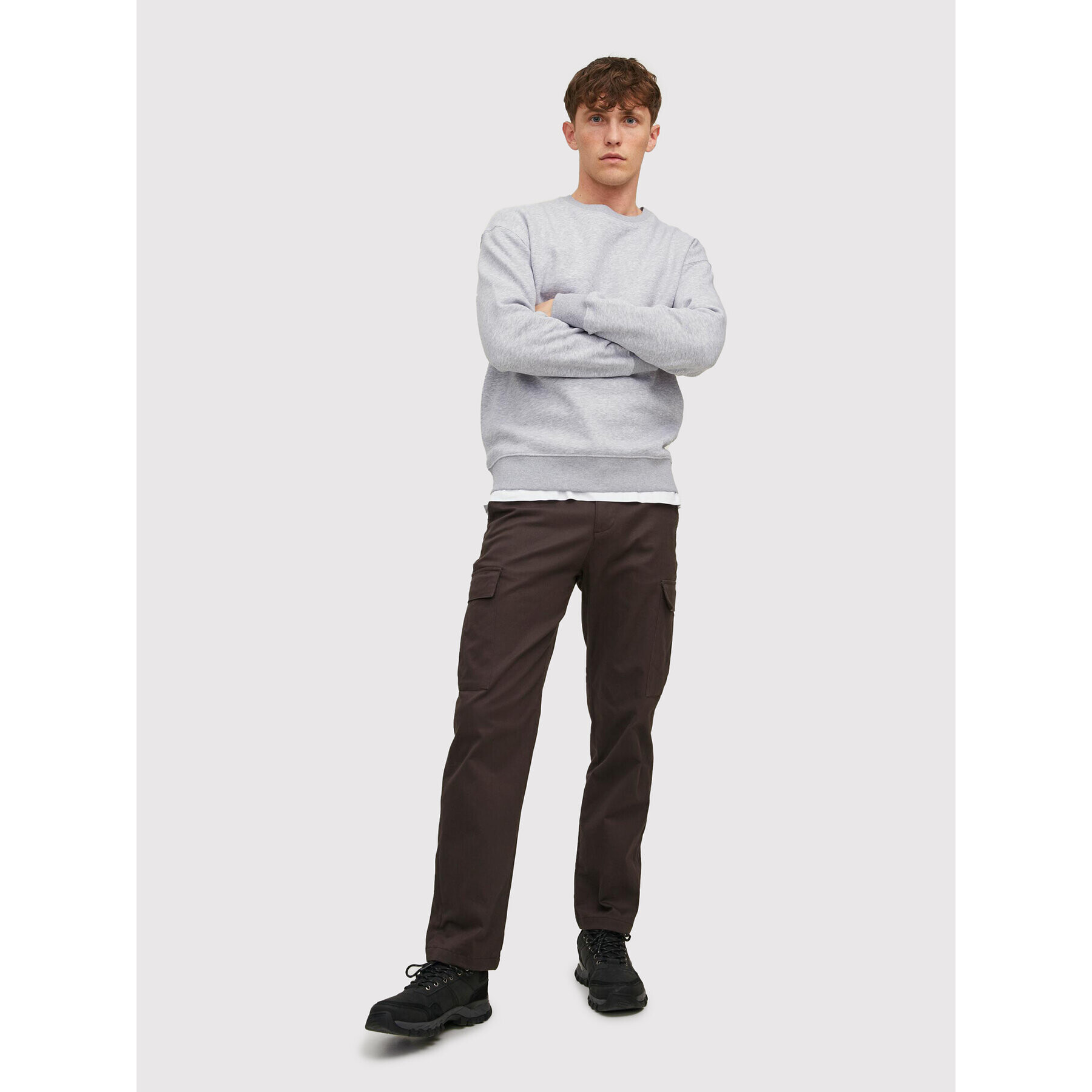 Jack&Jones Bluză Star 12208182 Gri Regular Fit - Pled.ro