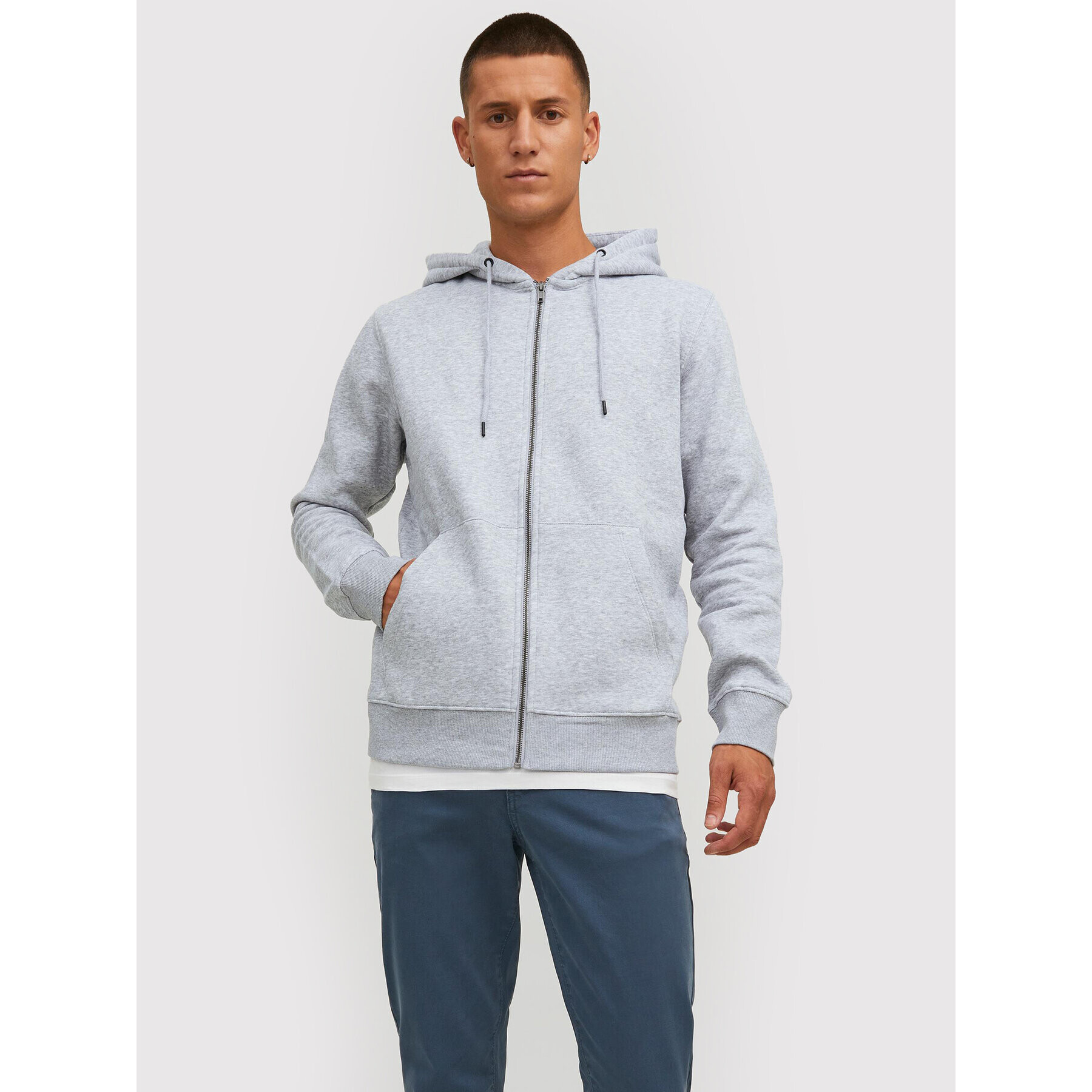 Jack&Jones Bluză Star 12210830 Gri Regular Fit - Pled.ro