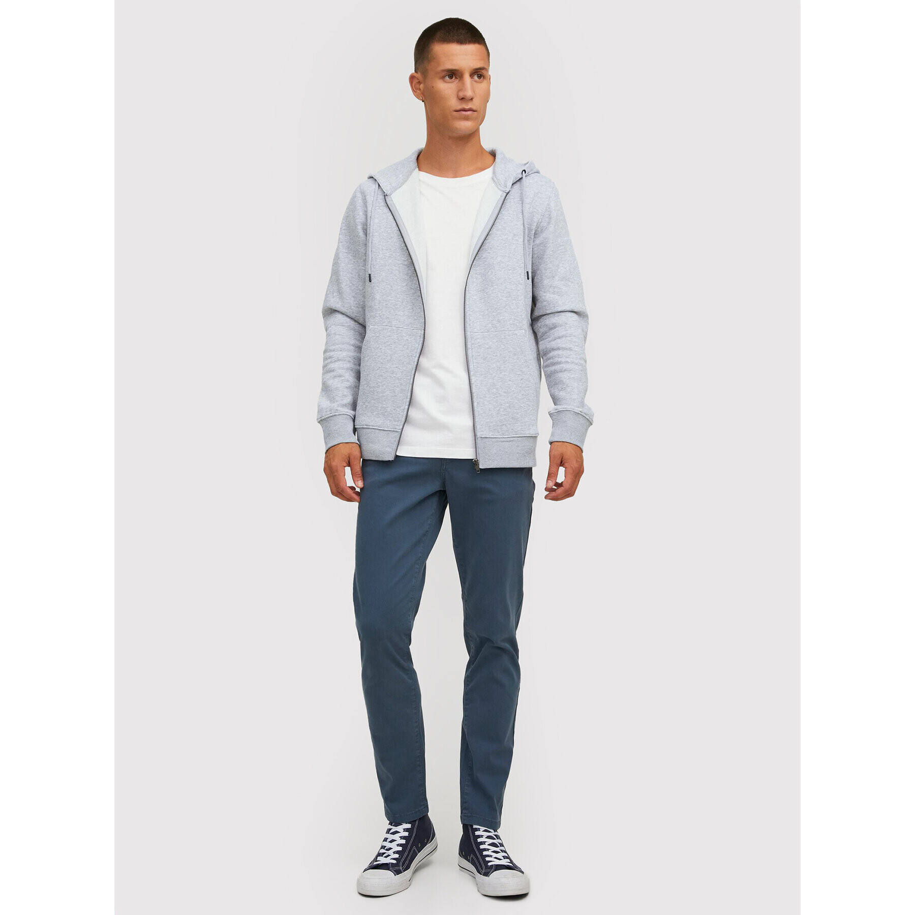 Jack&Jones Bluză Star 12210830 Gri Regular Fit - Pled.ro