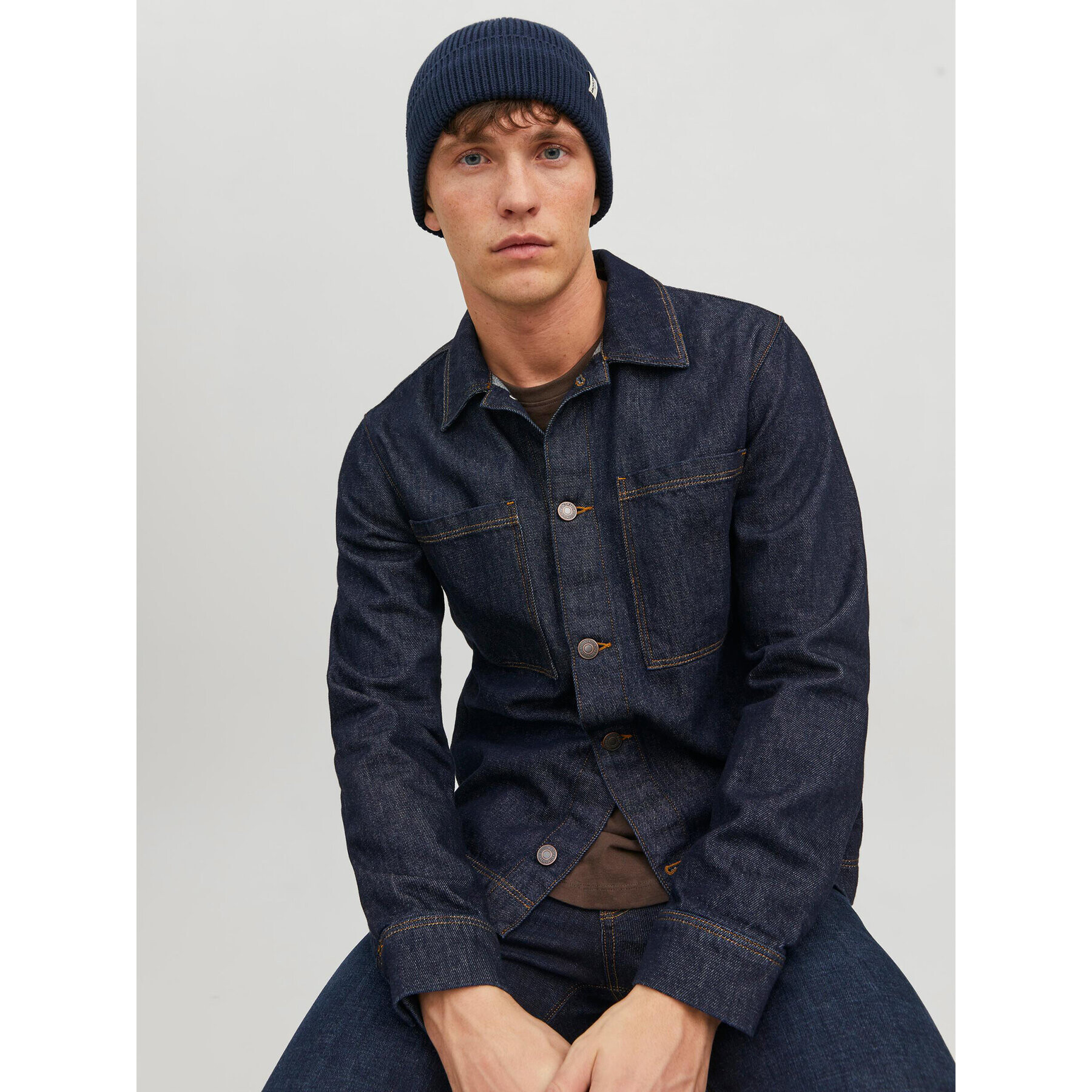 Jack&Jones Căciulă 12193386 Bleumarin - Pled.ro