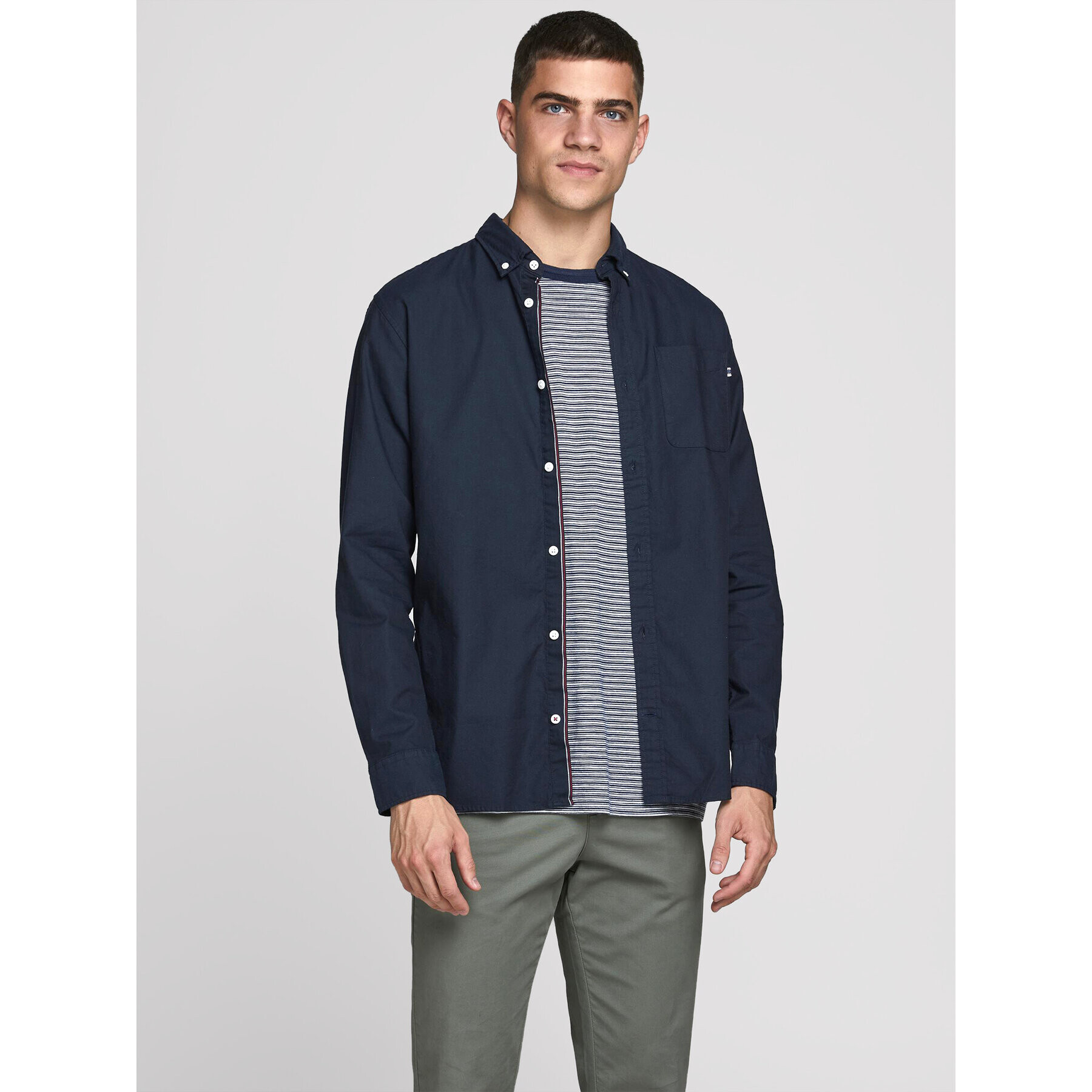 Jack&Jones Cămașă Classic 12172736 Bleumarin Slim Fit - Pled.ro