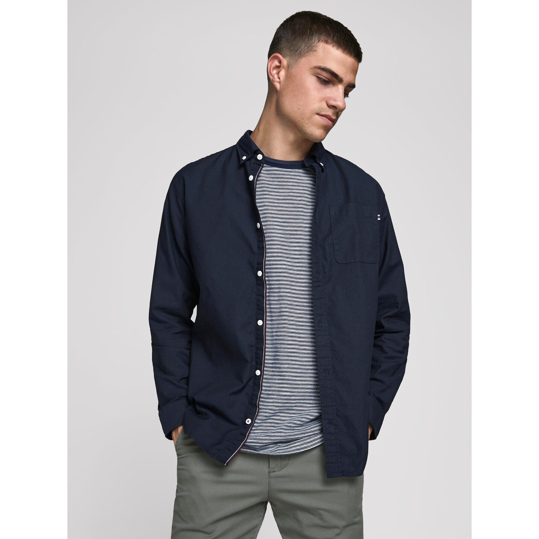 Jack&Jones Cămașă Classic 12172736 Bleumarin Slim Fit - Pled.ro