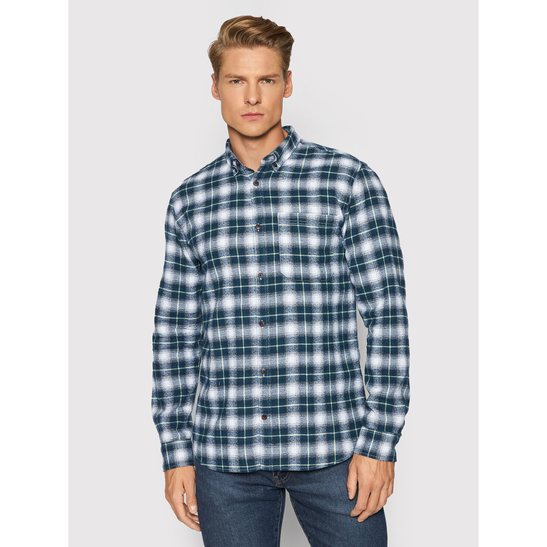 Jack&Jones Cămașă Ian 12191175 Bleumarin Comfort Fit - Pled.ro